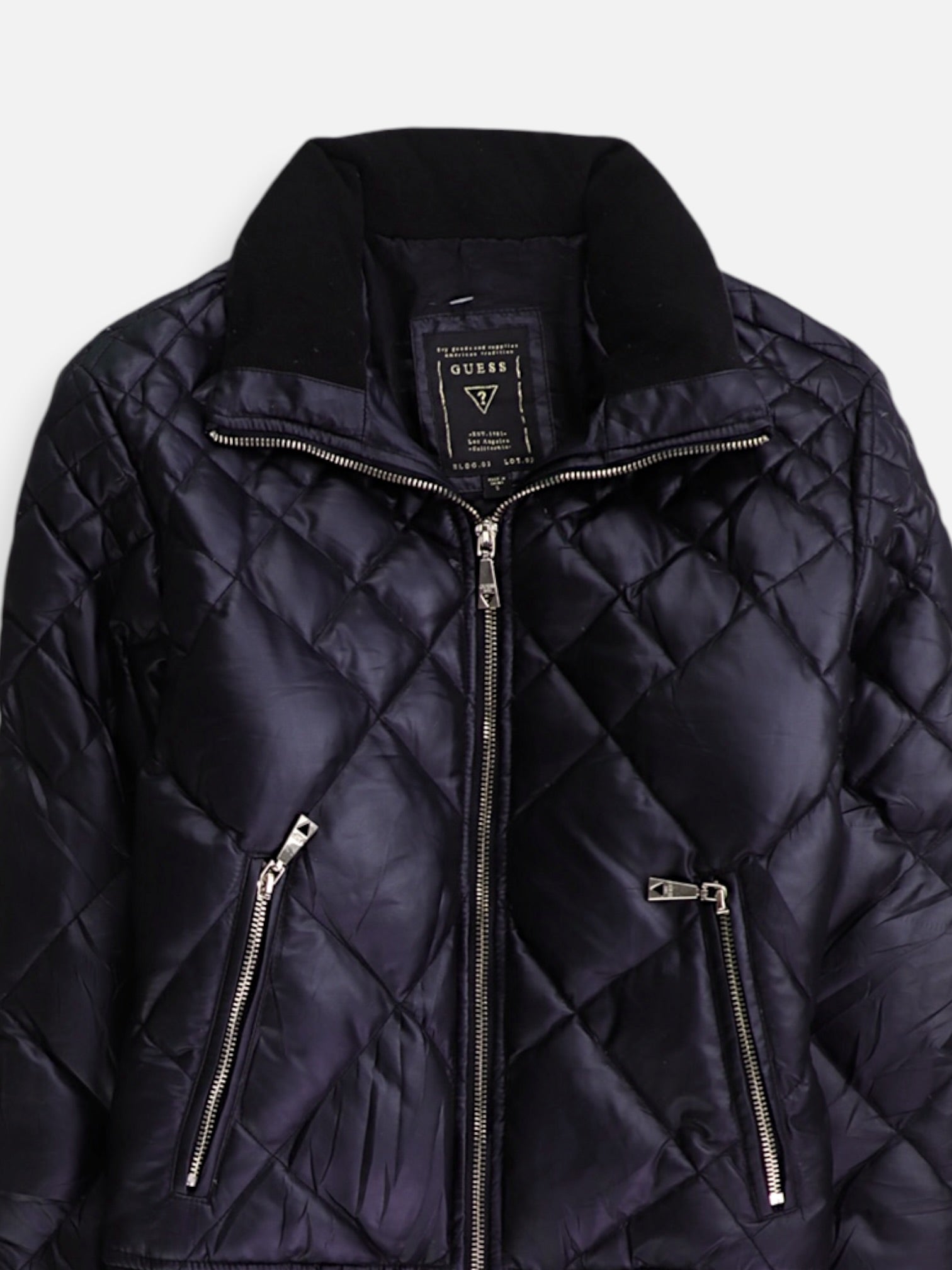 Guess Chaqueta Puffer Cuero - Mujer - Small