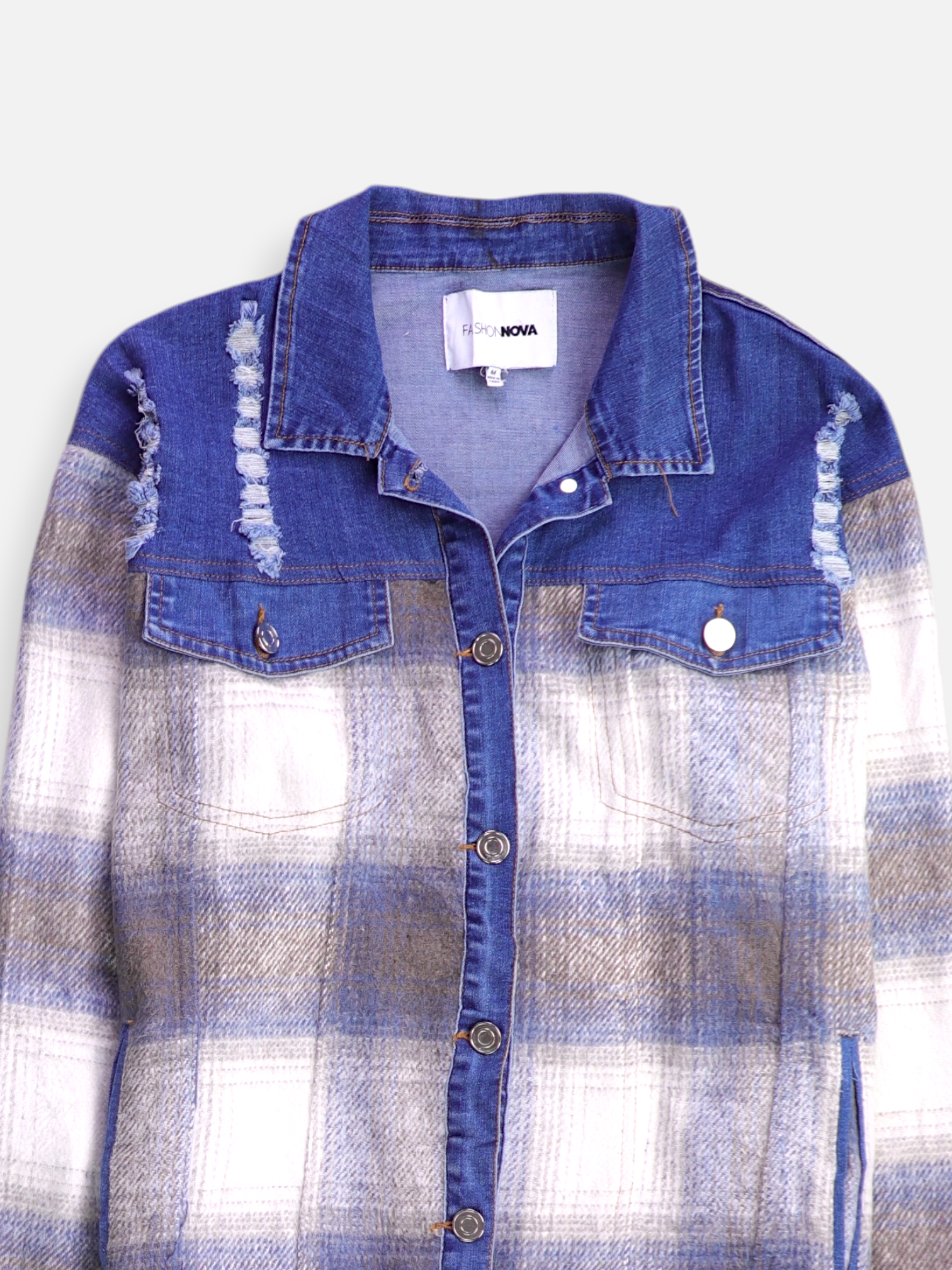 Fashionnova Chaqueta Denim  Basic - Mujer - Medium