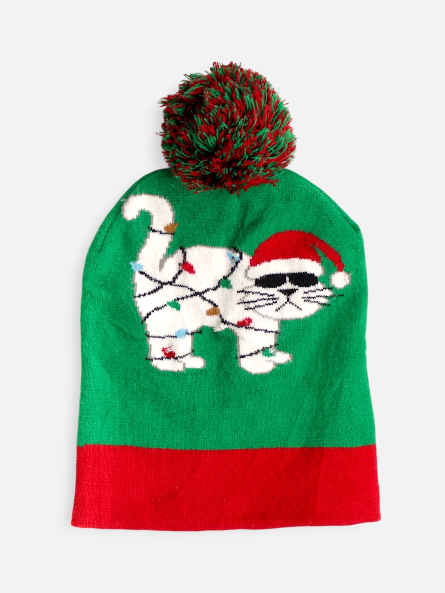 Gorro Navideño Con Luces - Unisex - Talla Única (One Size)