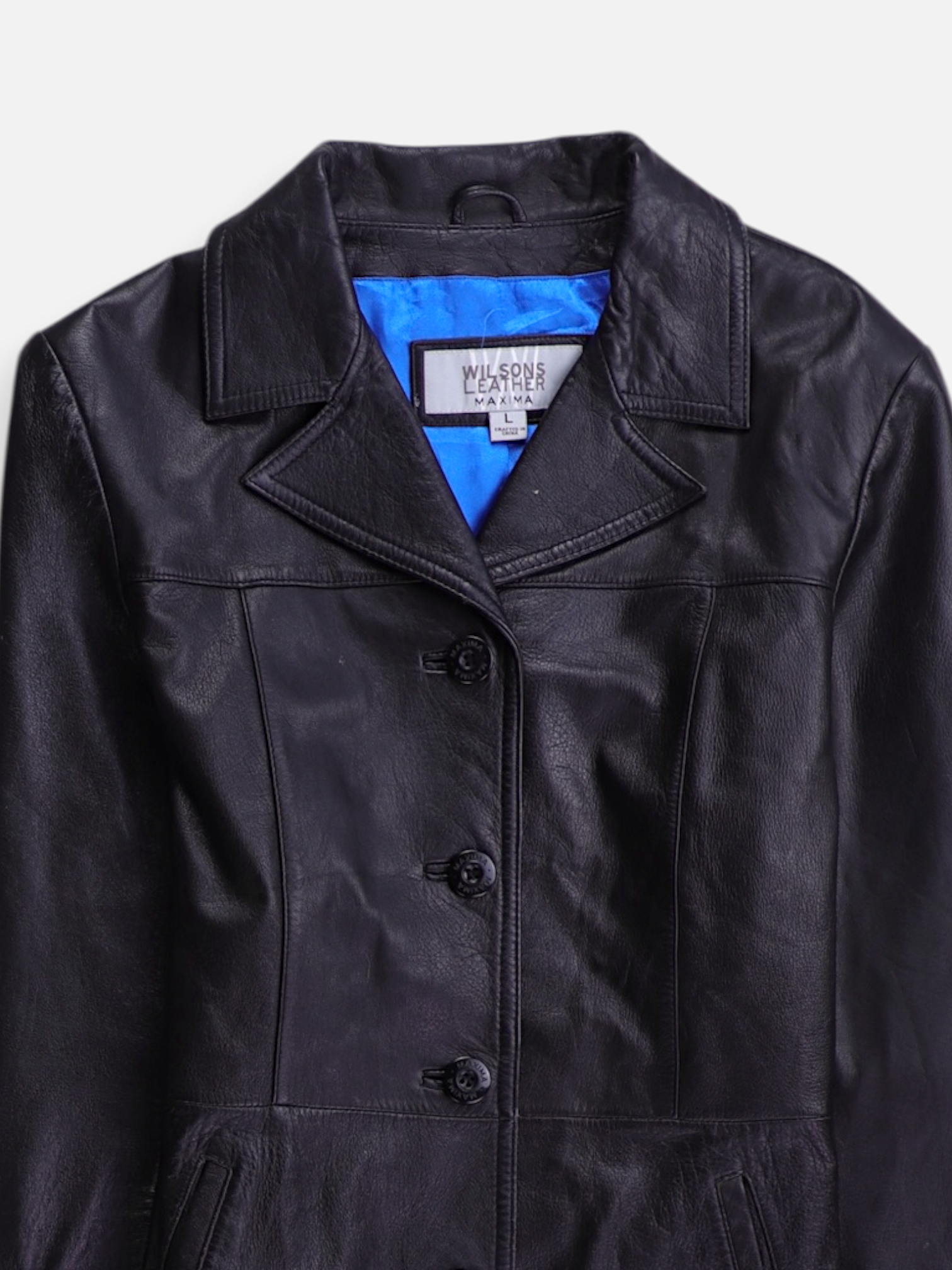 WILSONS LEATHER Chaqueta Casual Cuero - Mujer - Large