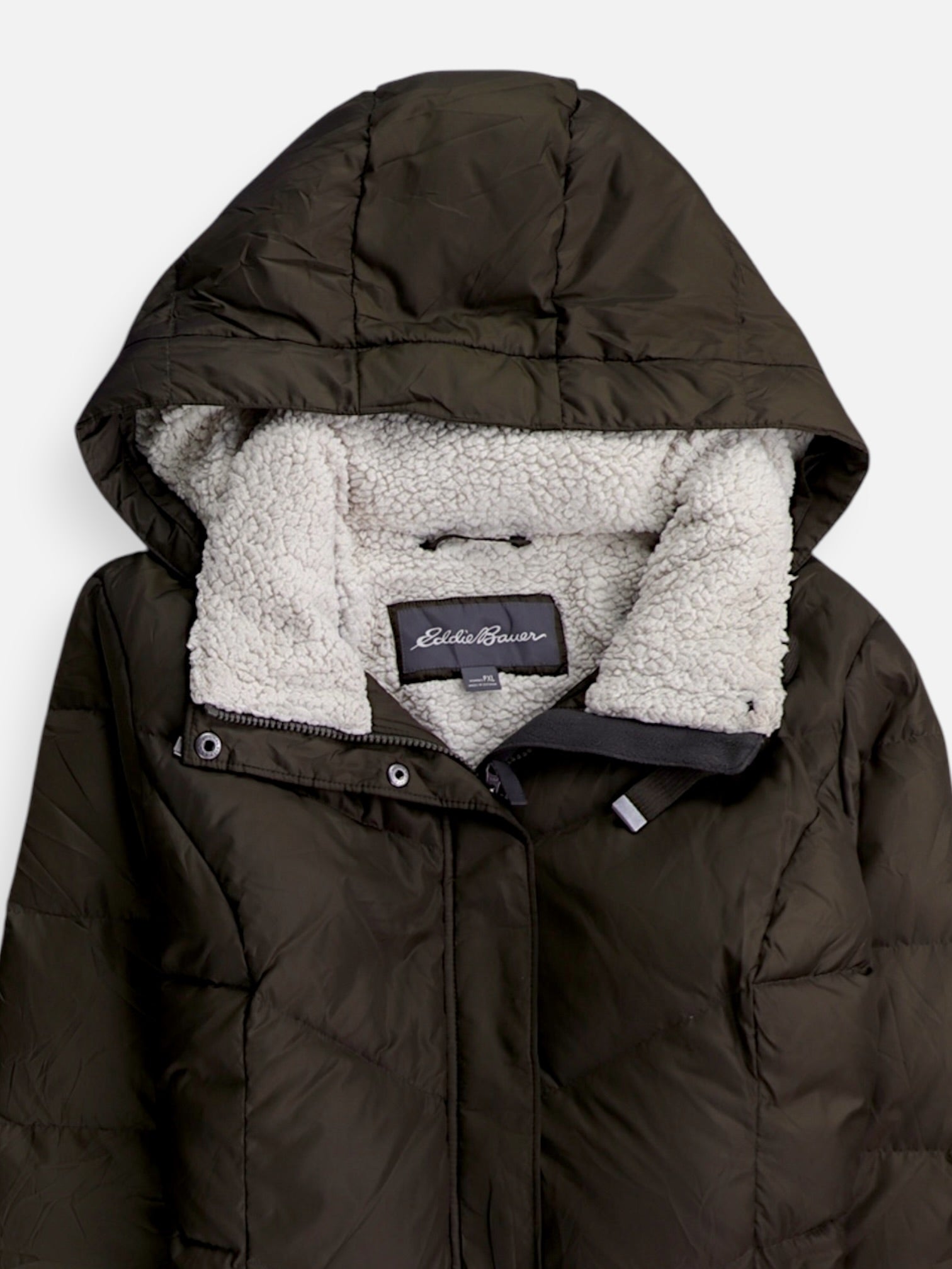 Eddie Bauer Abrigo Casual Puffer - Mujer - Petite XL
