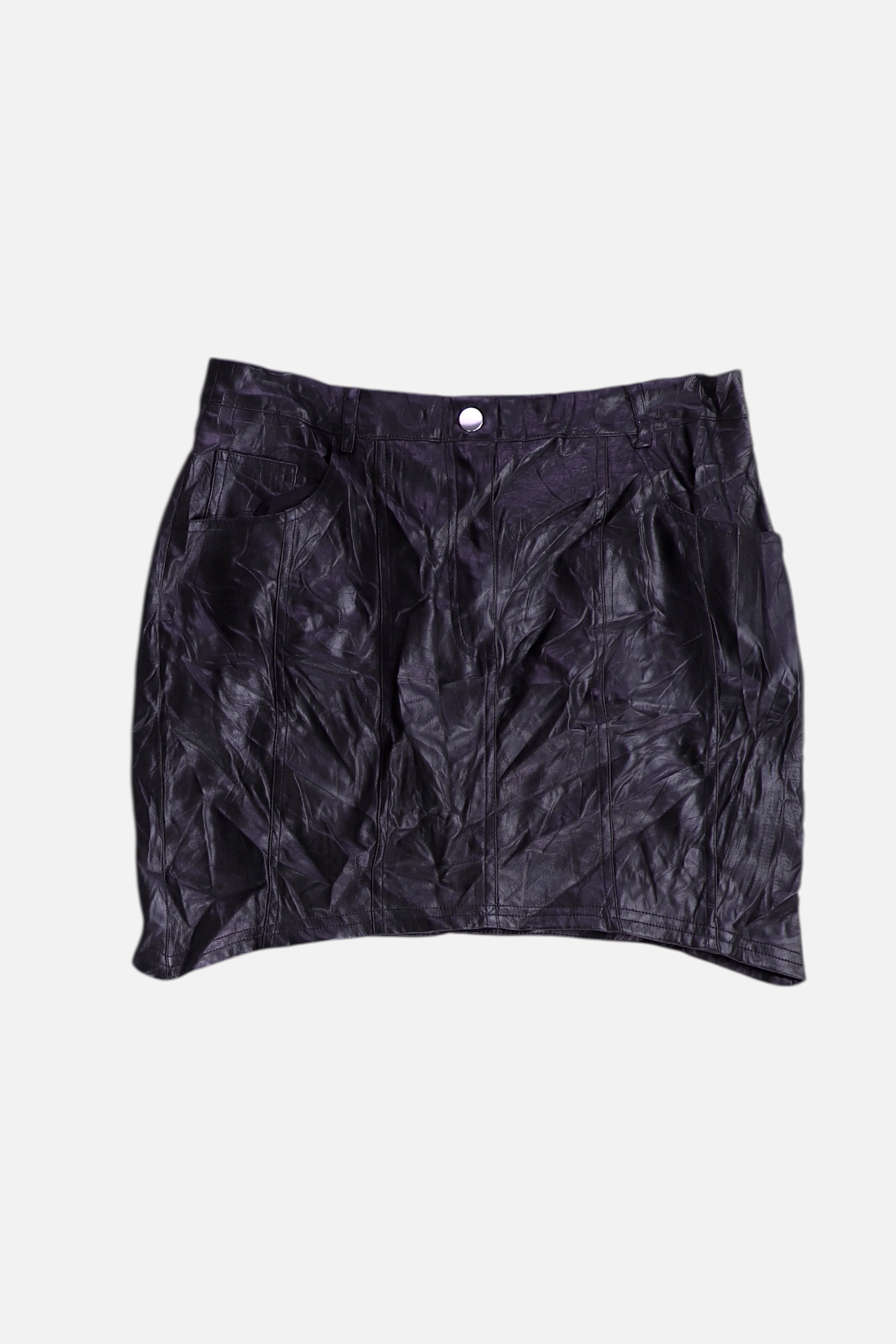 Forever 21 Falda Cuero - Mujer - Large