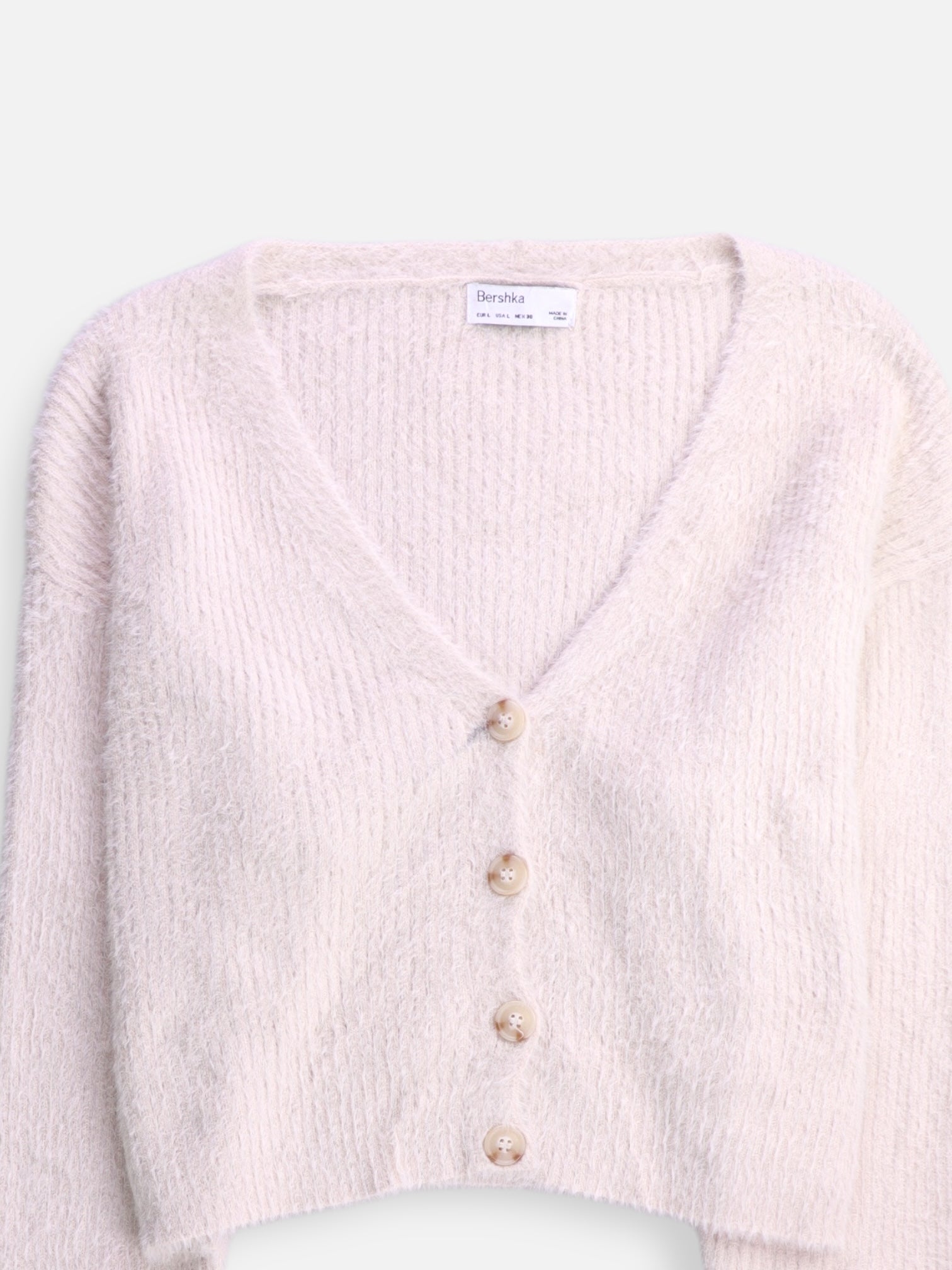 Bershka Sueter Cardigan Casual - Mujer - Large