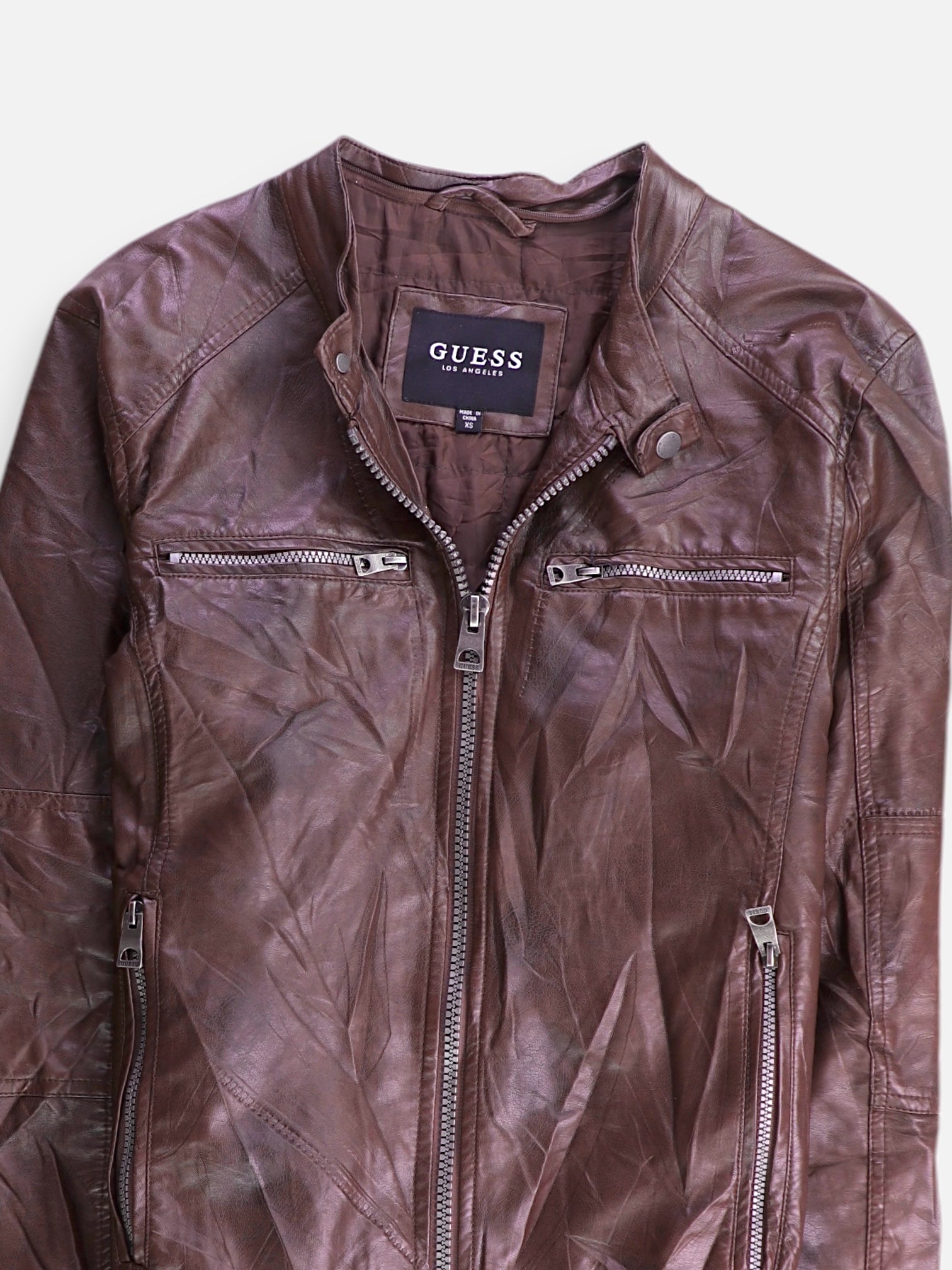 Guess Chaqueta Casual Cuero - Hombre - XS