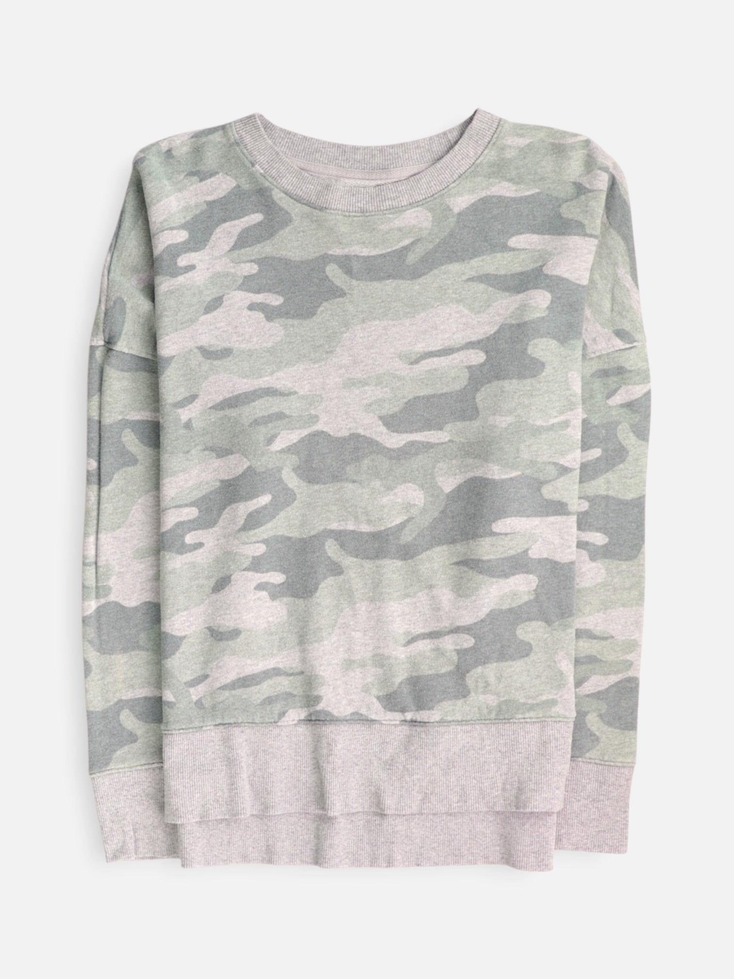 TIME THRU Sudadera Sweatshirt Militar - Mujer - Large