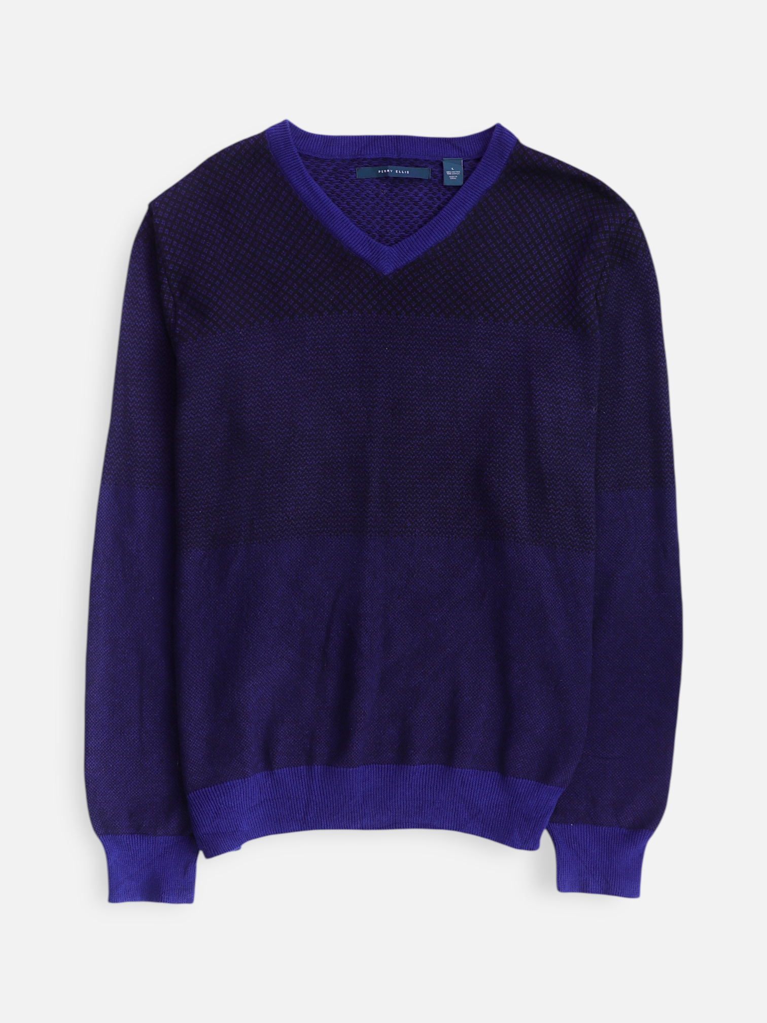 Perry Ellis Sueter Knit Casual - Hombre - Large