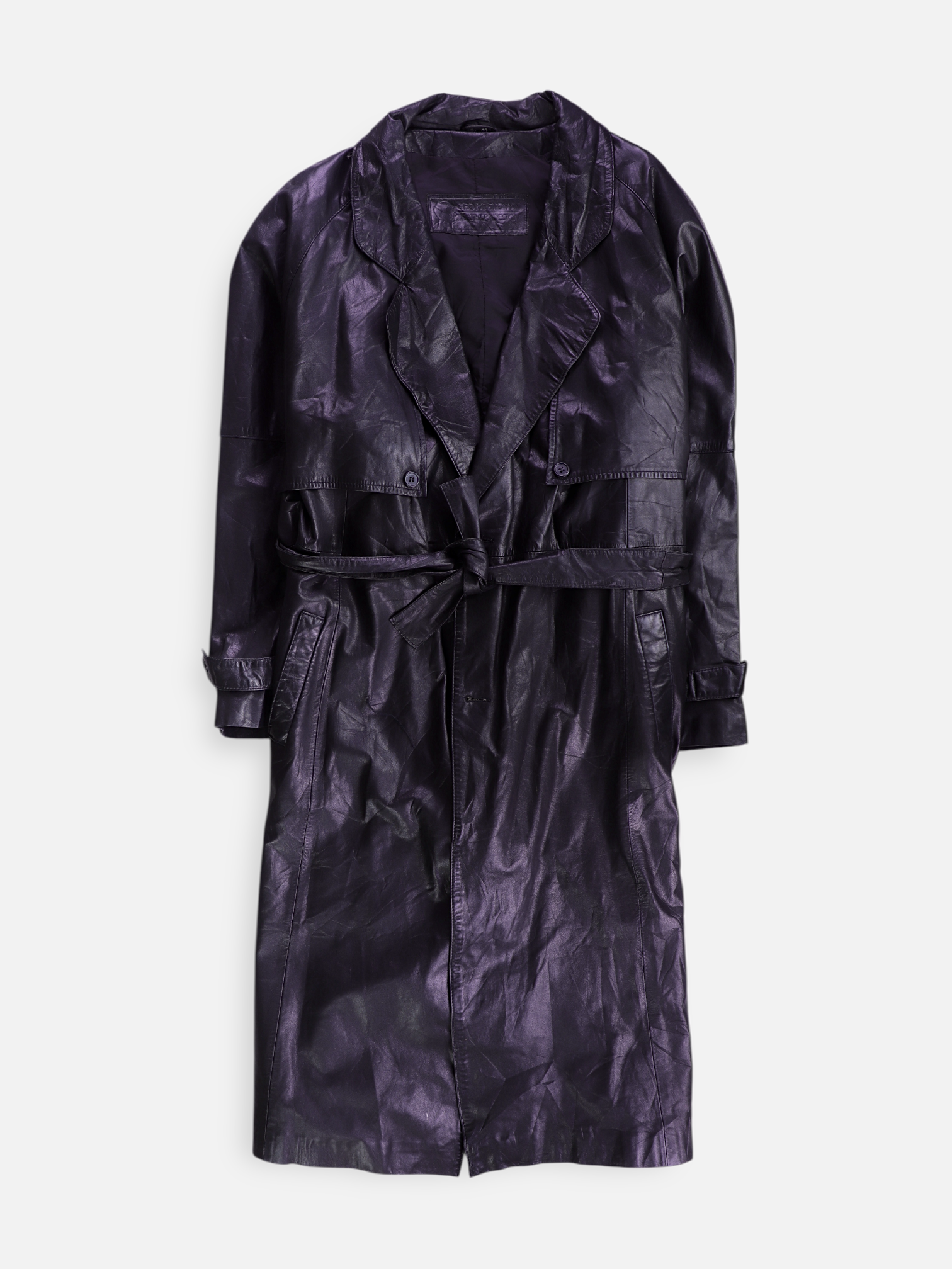 Abrigo Trench Coat Cuero - Hombre - 40'