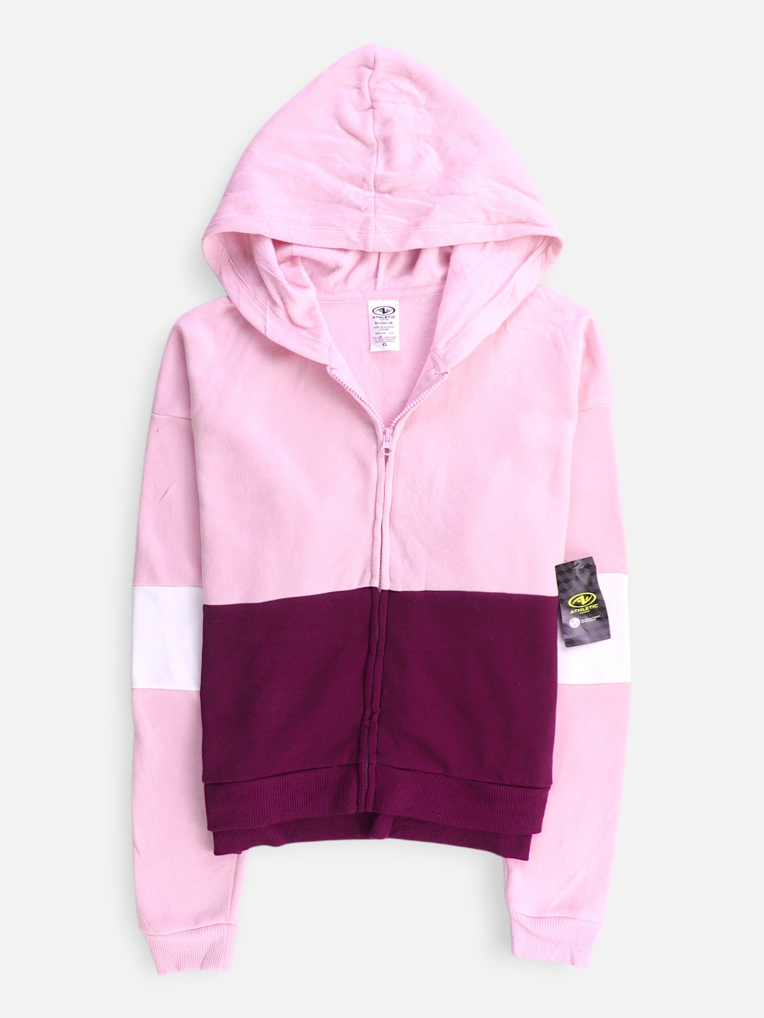 ATHLETIC Sudadera Hoodie Color Block - Niña - 2XL - 18-20Y (Años)