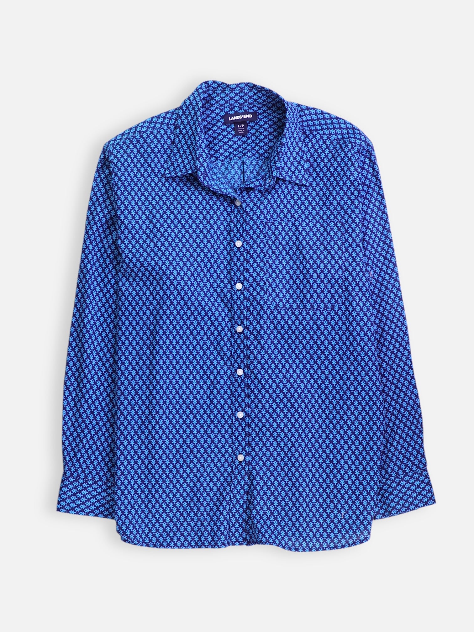 LANDS END Camisa Casual - Niño - Large - 14-16Y (Años)