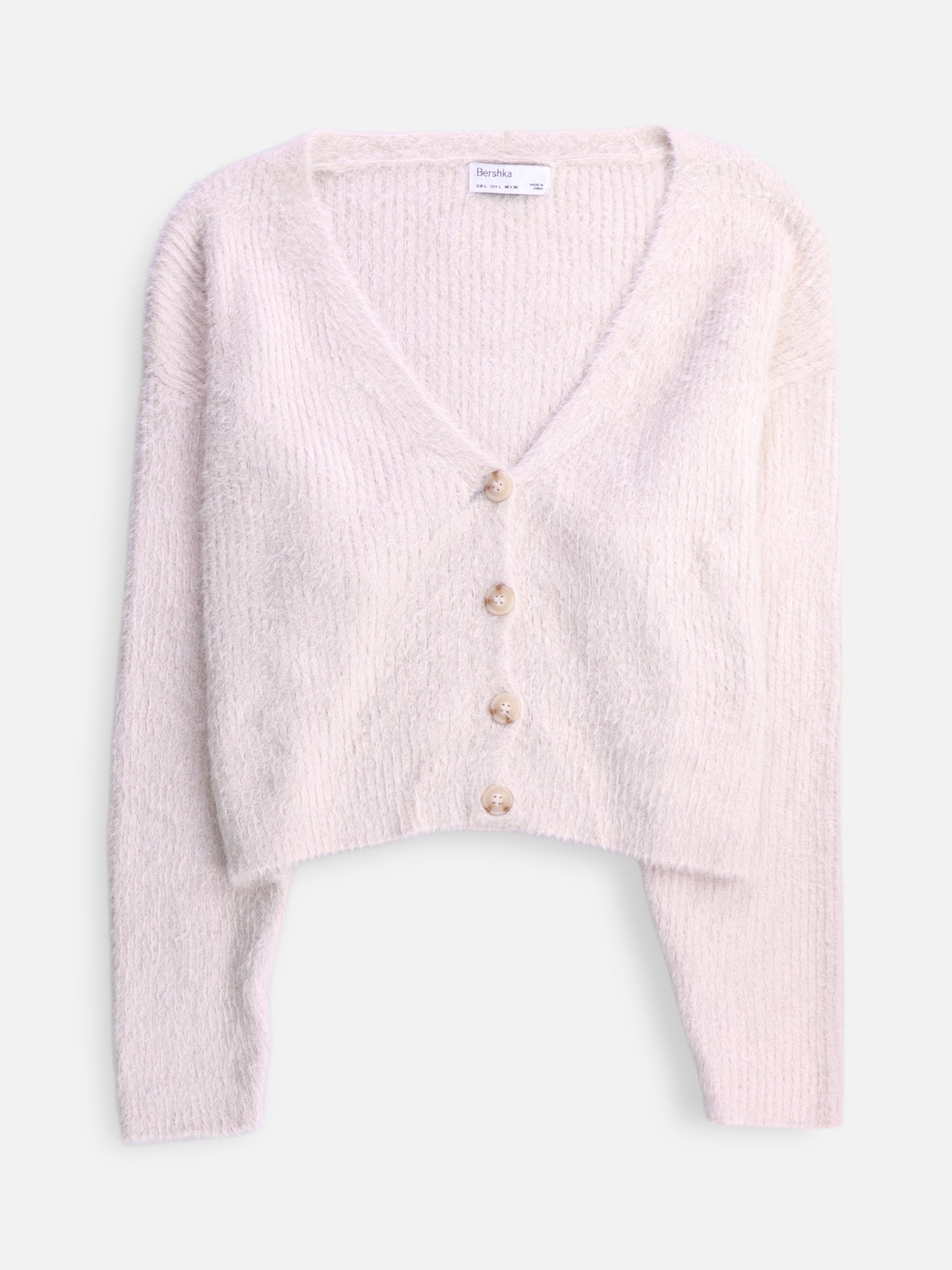Bershka Sueter Cardigan Casual - Mujer - Large