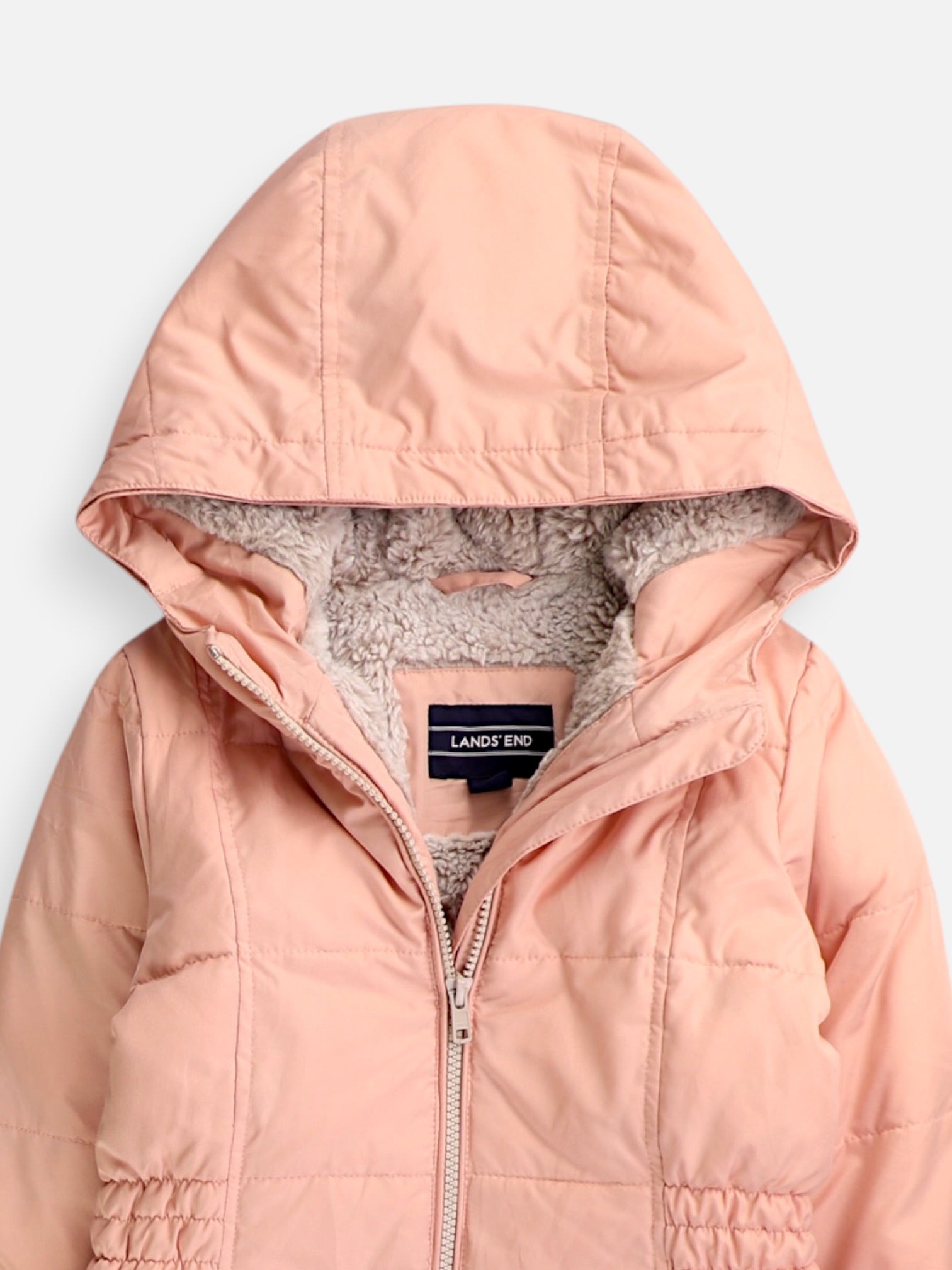 LANDS END Abrigo Casual Puffer - Niña - Large - 6-7Y (Años)