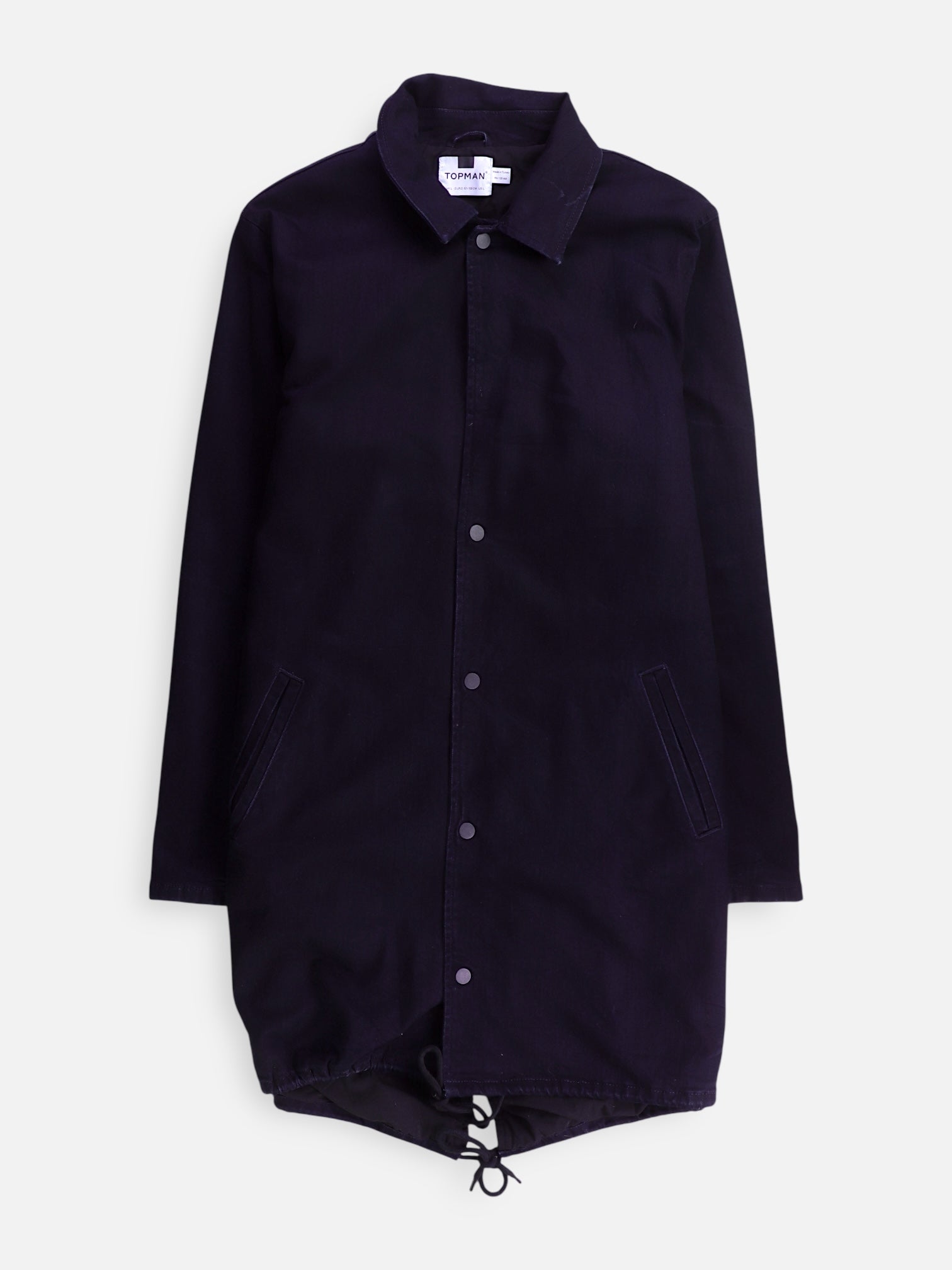 TOPMAN Abrigo Casual Denim - Hombre - Large