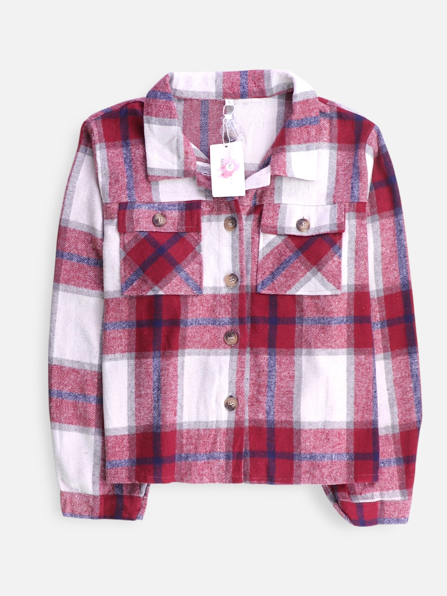 Chaqueta Sobrecamisa Color Block - Mujer - Large