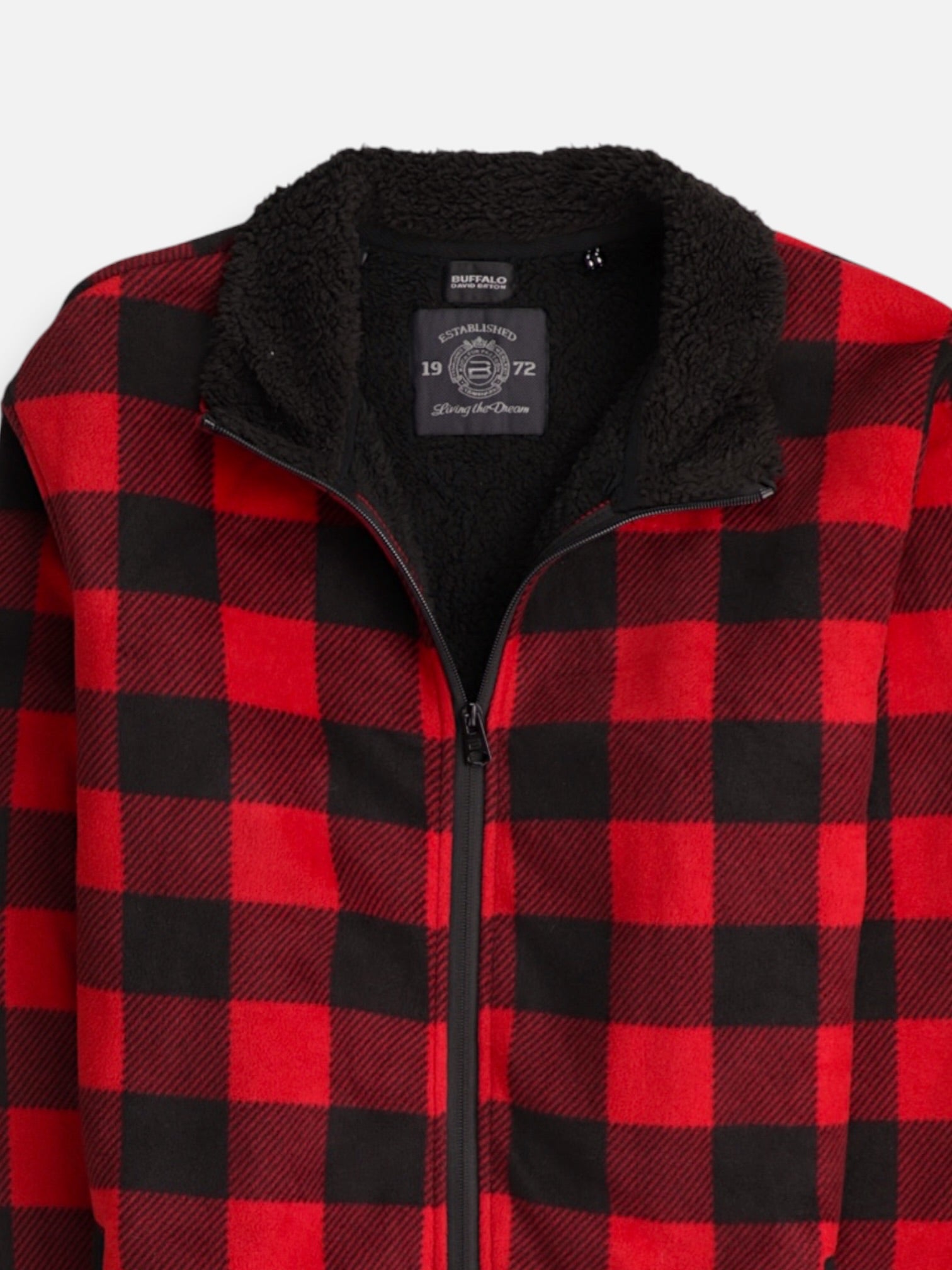 BUFFALO Sueter Fleece Color Block - Hombre - Medium