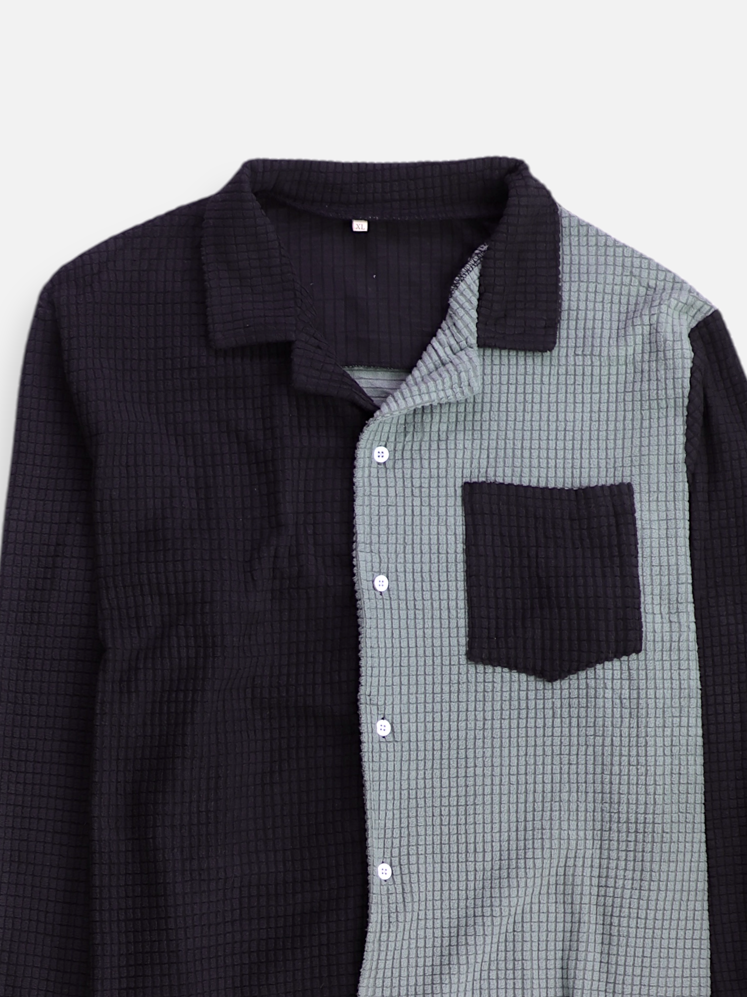Camisa Color Block - Hombre - XL
