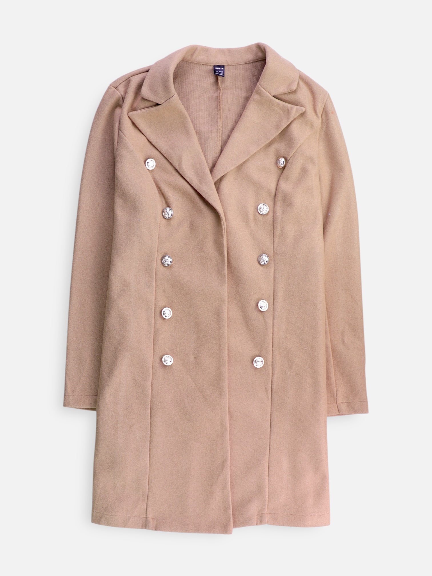 SHEIN Abrigo  Single breasted trench Casual - Mujer - Large
