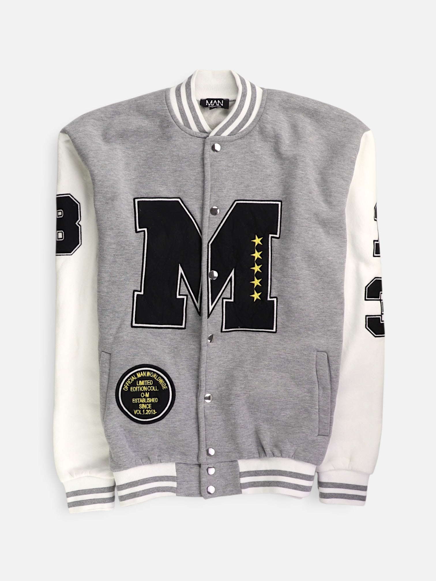 boohooman Sudadera Fleece Color Block - Hombre - XS