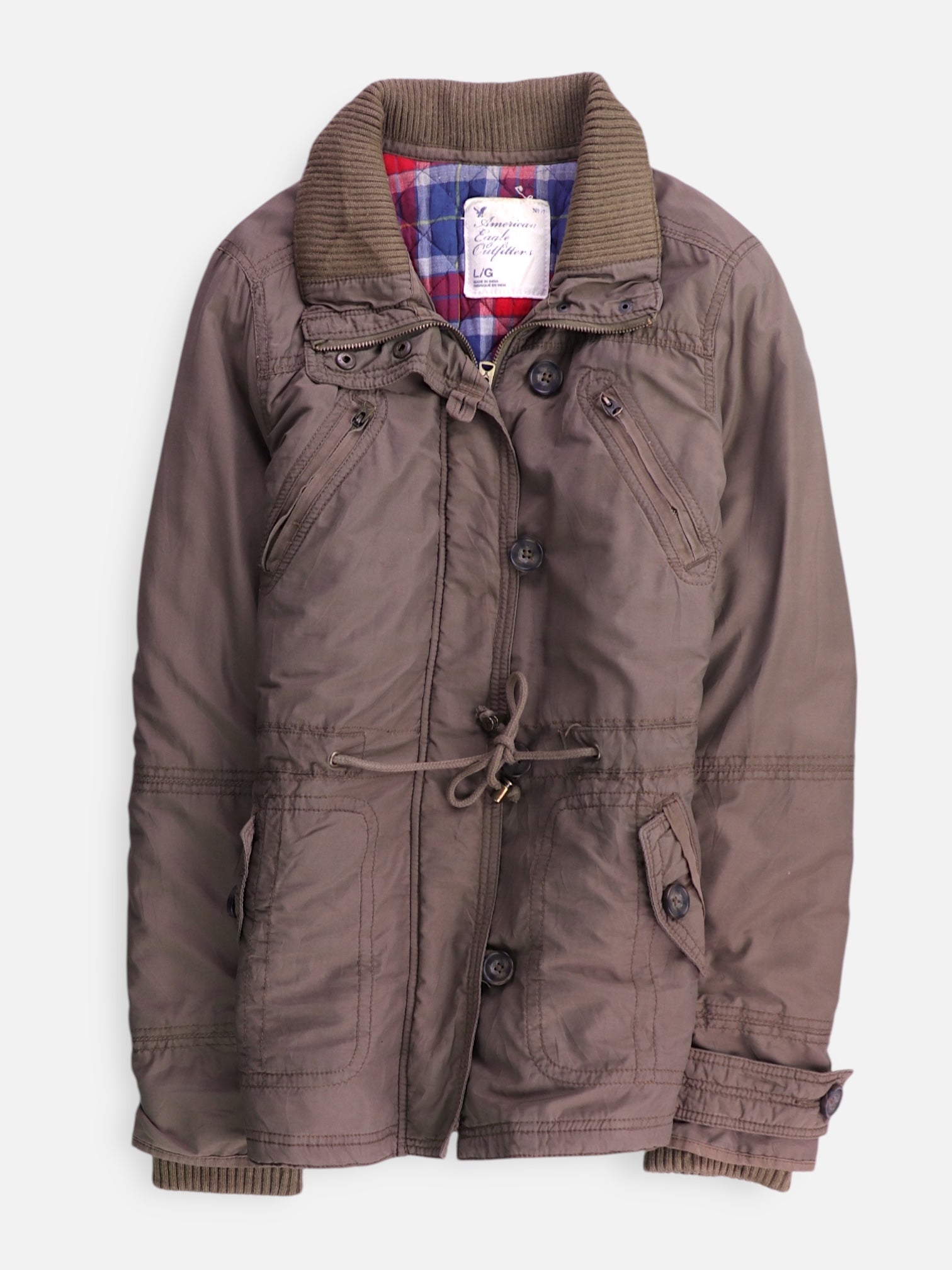 American Eagle Chaqueta Casual Cargo - Mujer - Large