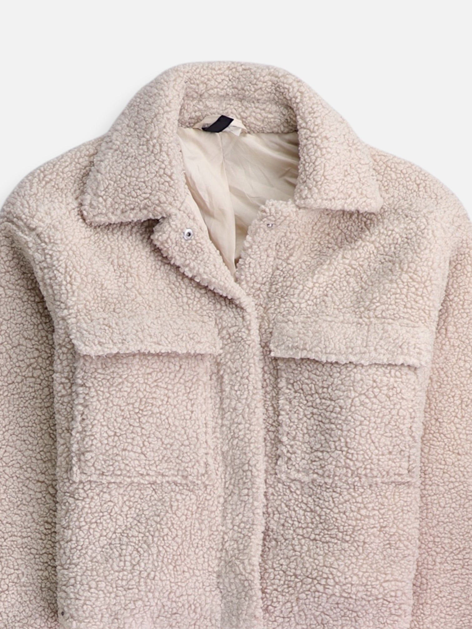 H&M Chaqueta Casual Teddy - Mujer - Small