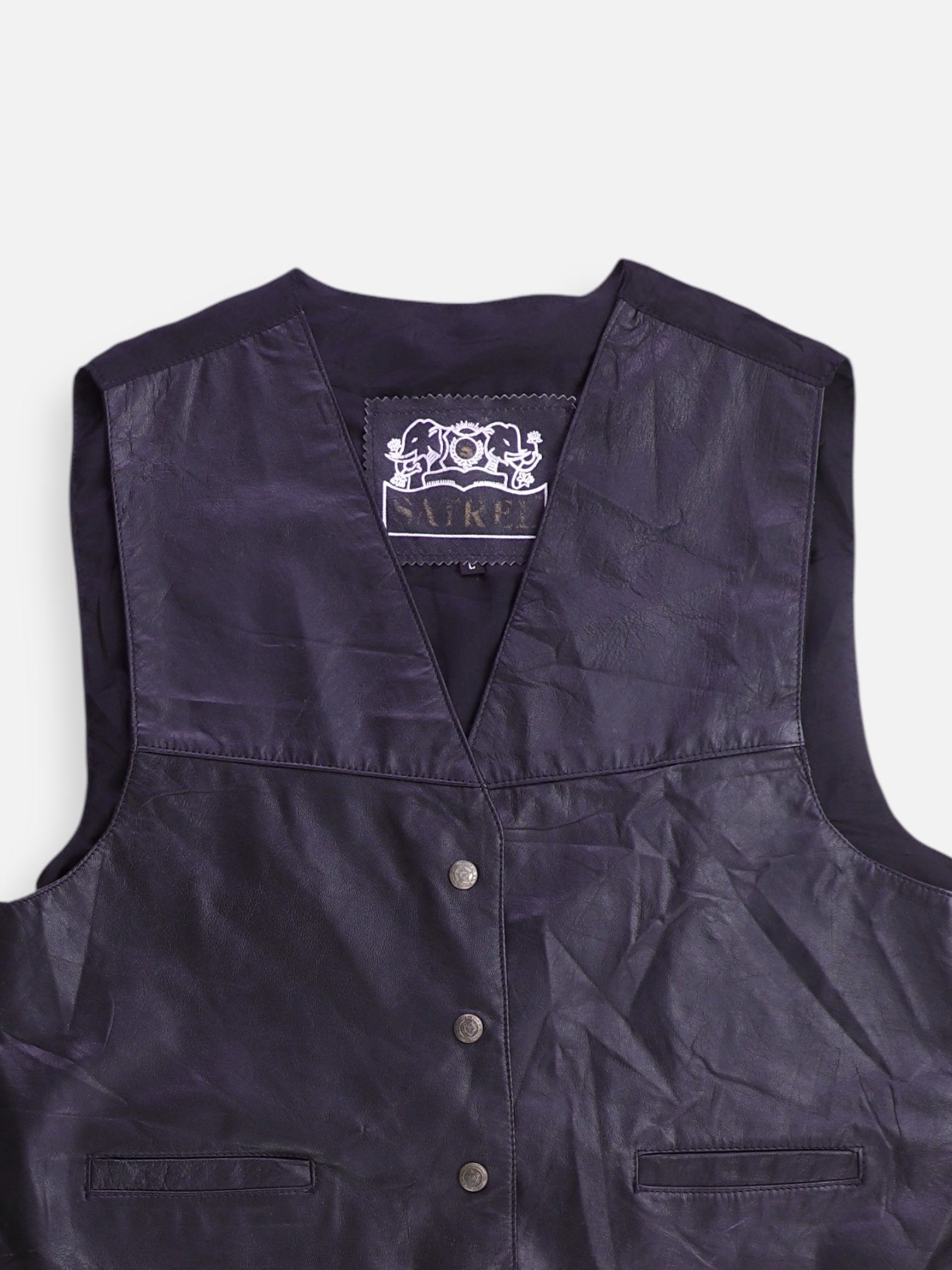 Chaleco Cuero - Hombre - Large