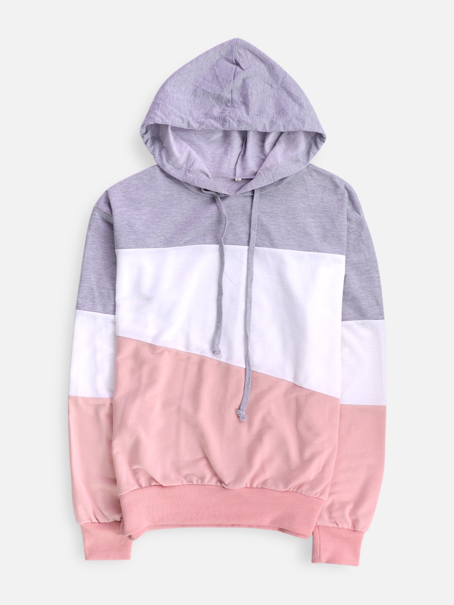 Sudadera Hoodie Color Block - Mujer - Large