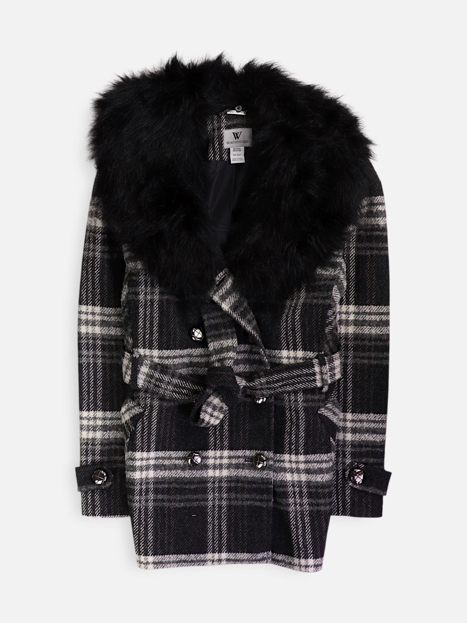 WORTHINGTON  Abrigo Trench Coat Casual - Mujer - Medium