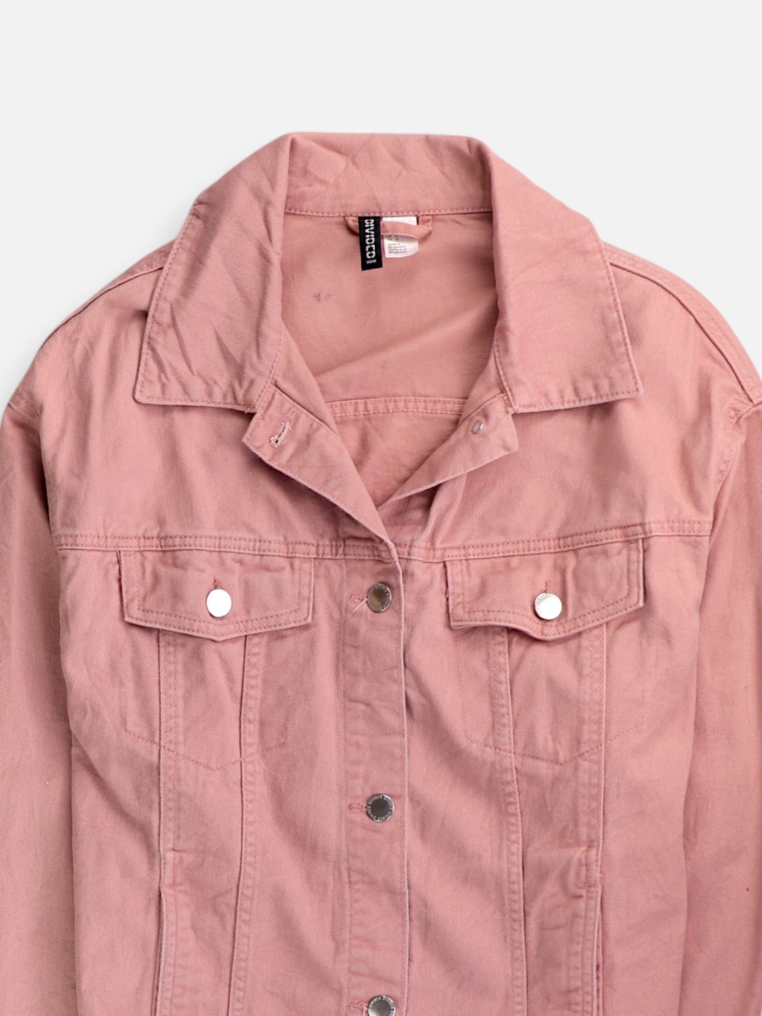 H&M Chaqueta Denim  Basic - Mujer - Large