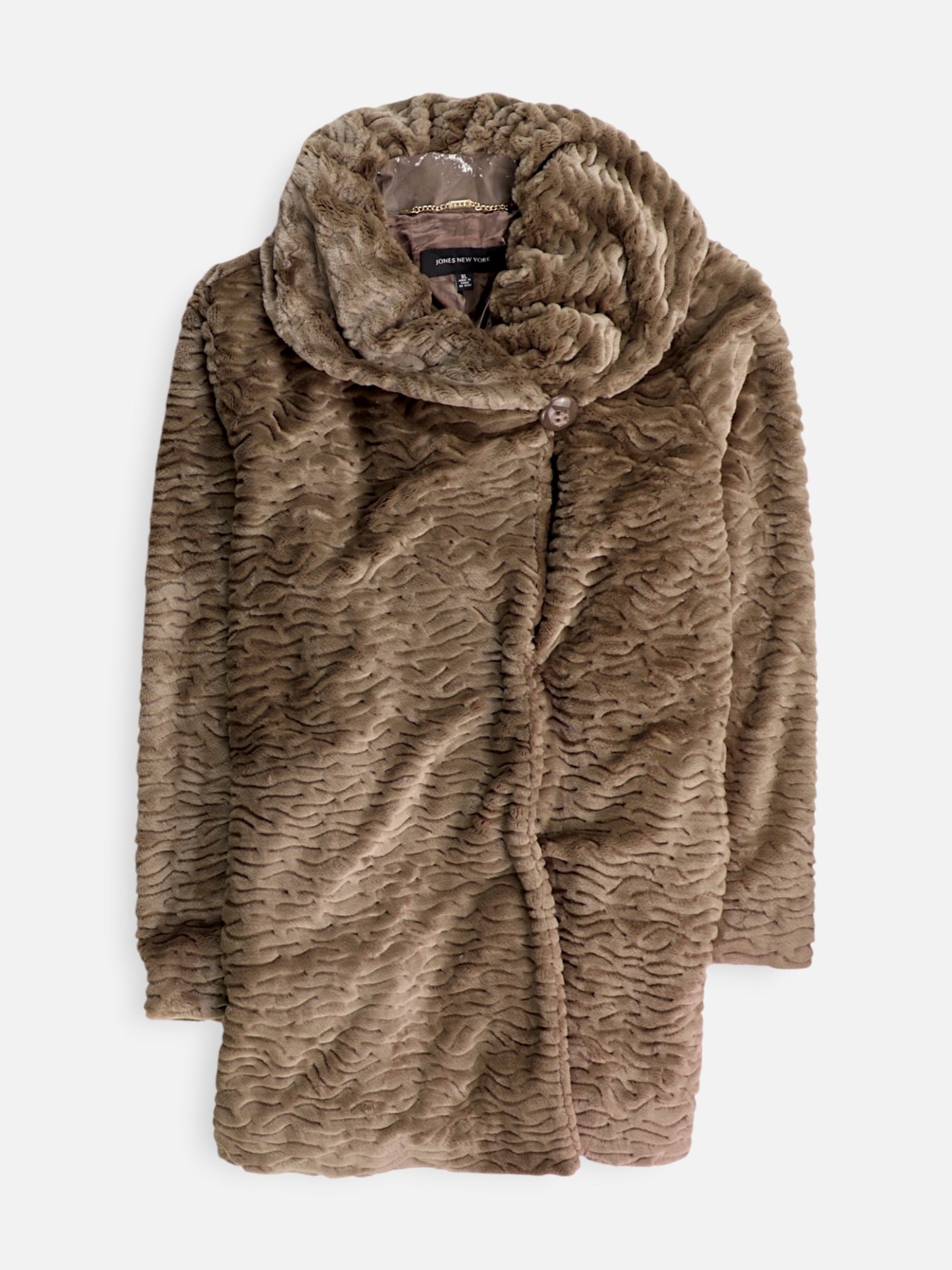 JONES NEW YORK Chaqueta Casual Teddy - Mujer - XL