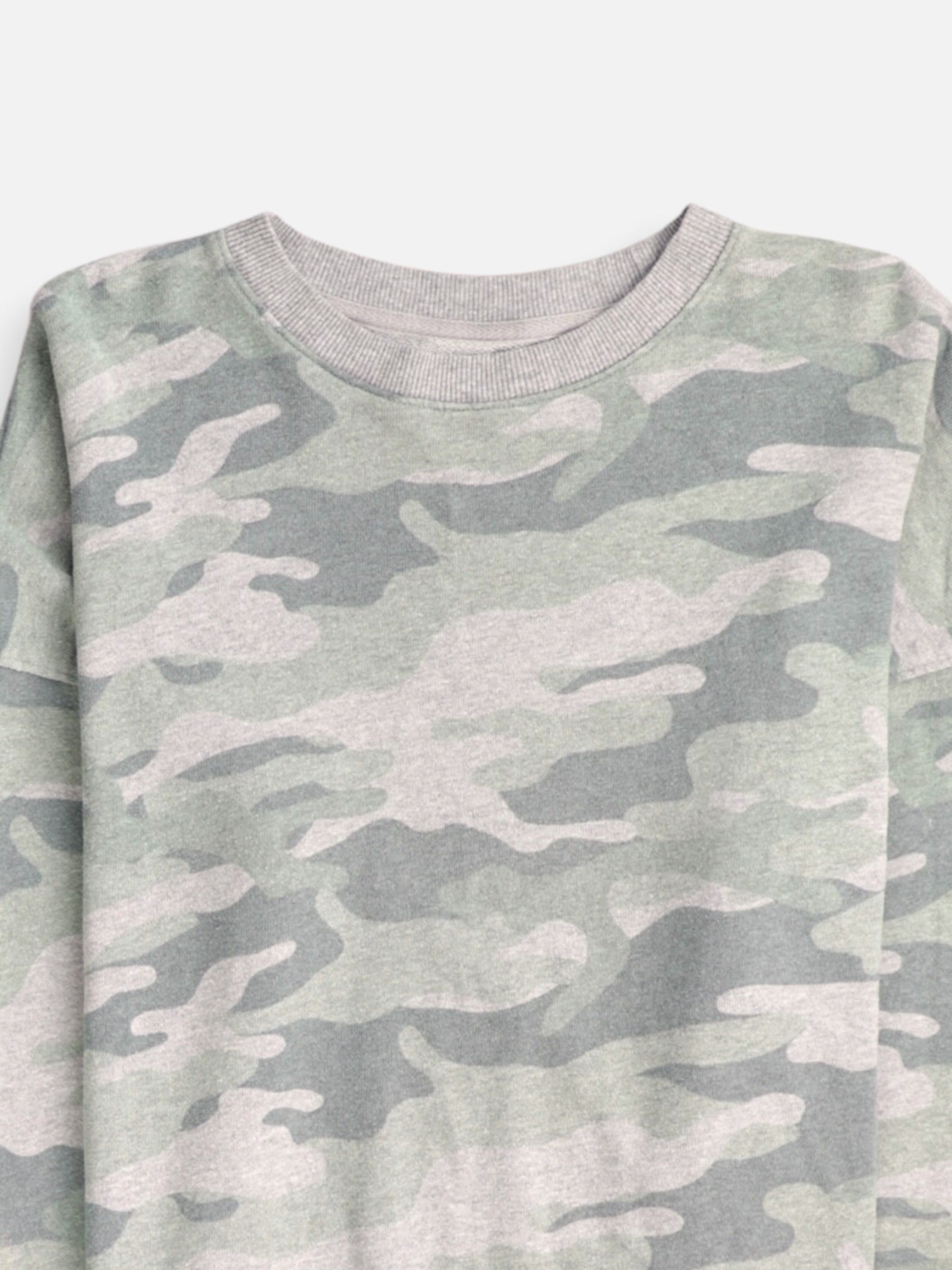 TIME THRU Sudadera Sweatshirt Militar - Mujer - Large