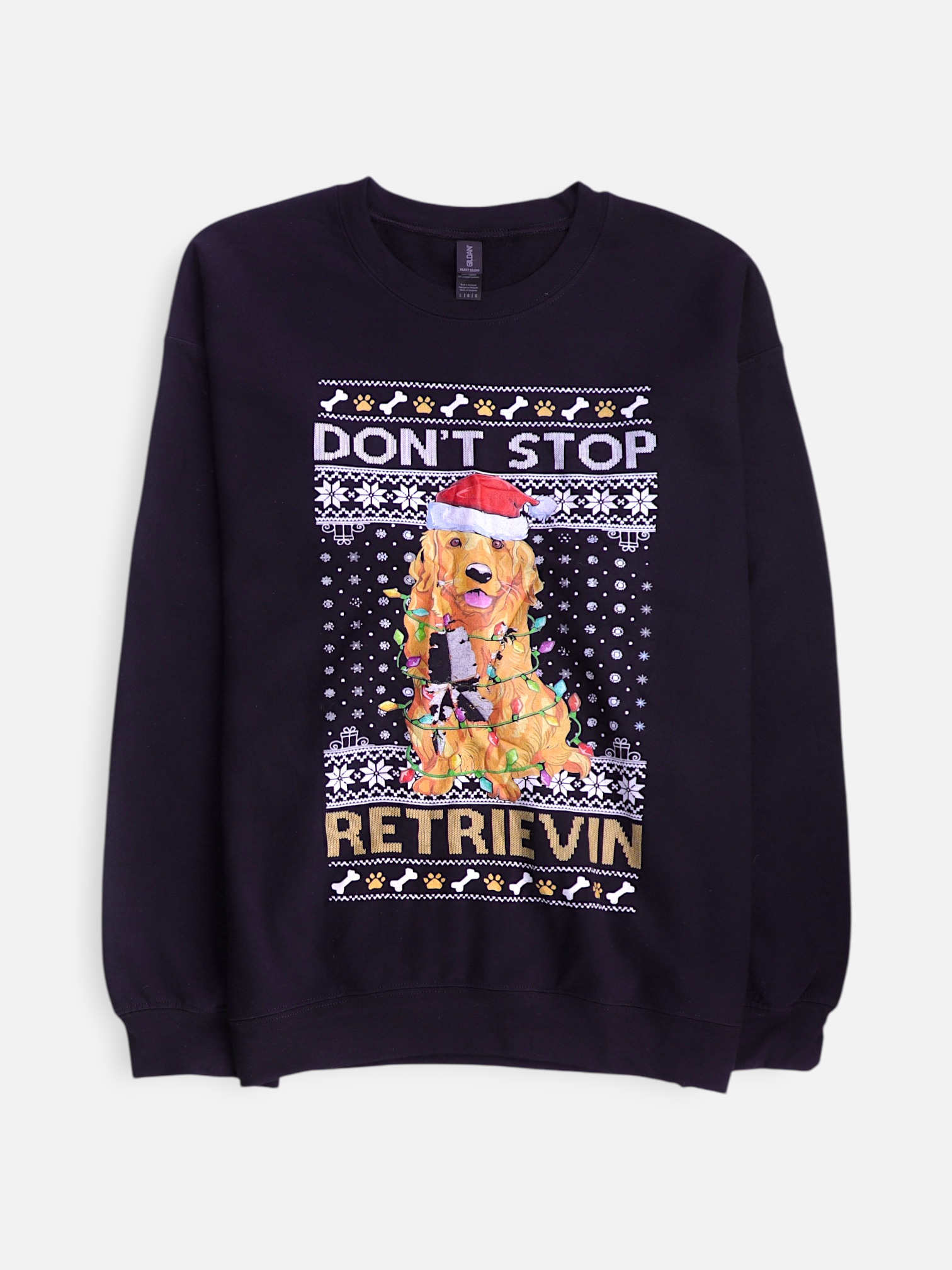 Gildan Sudadera Sweatshirt Navideño - Hombre - Large