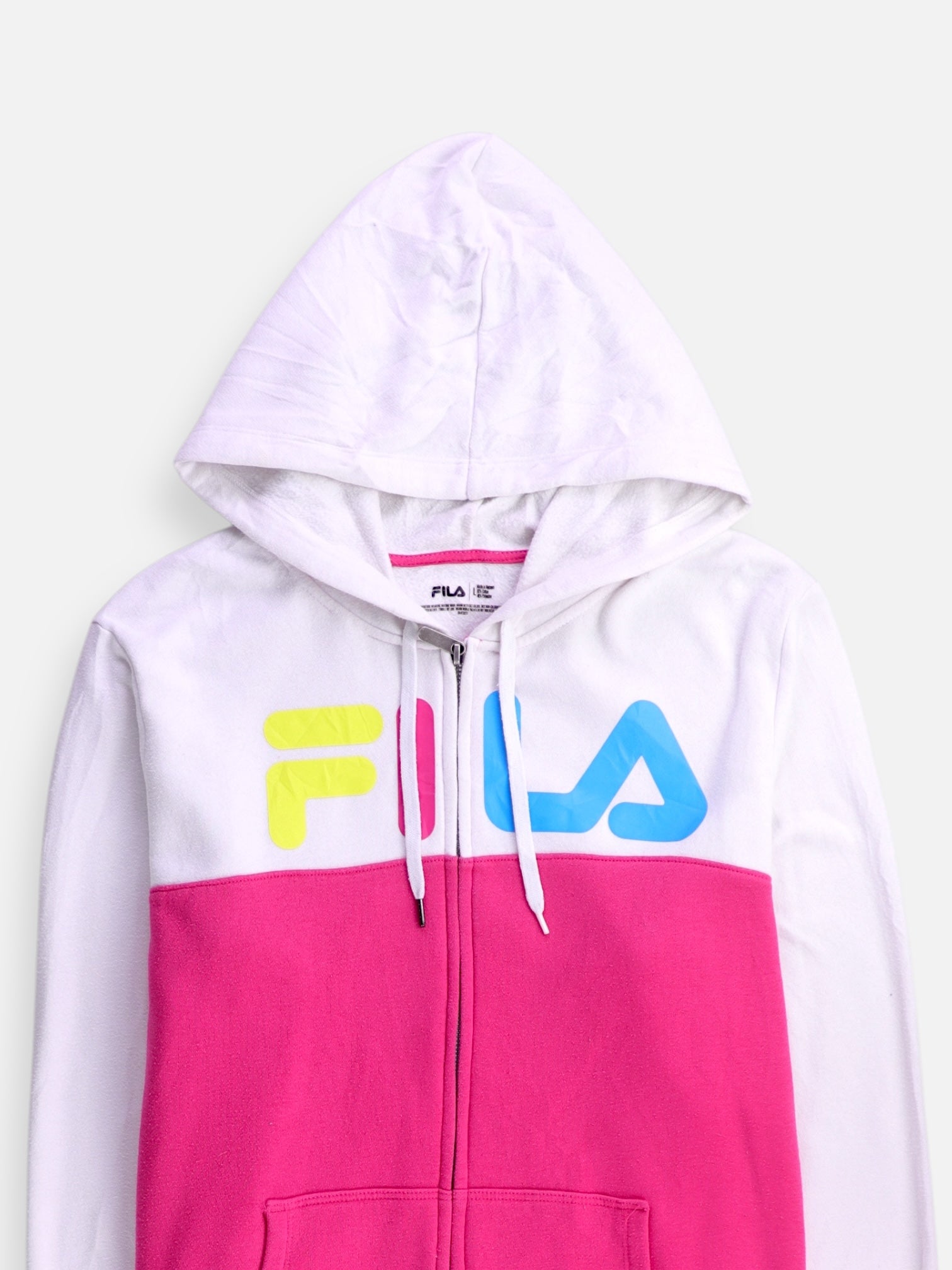 Fila Sudadera Hoodie Color Block - Mujer - Large