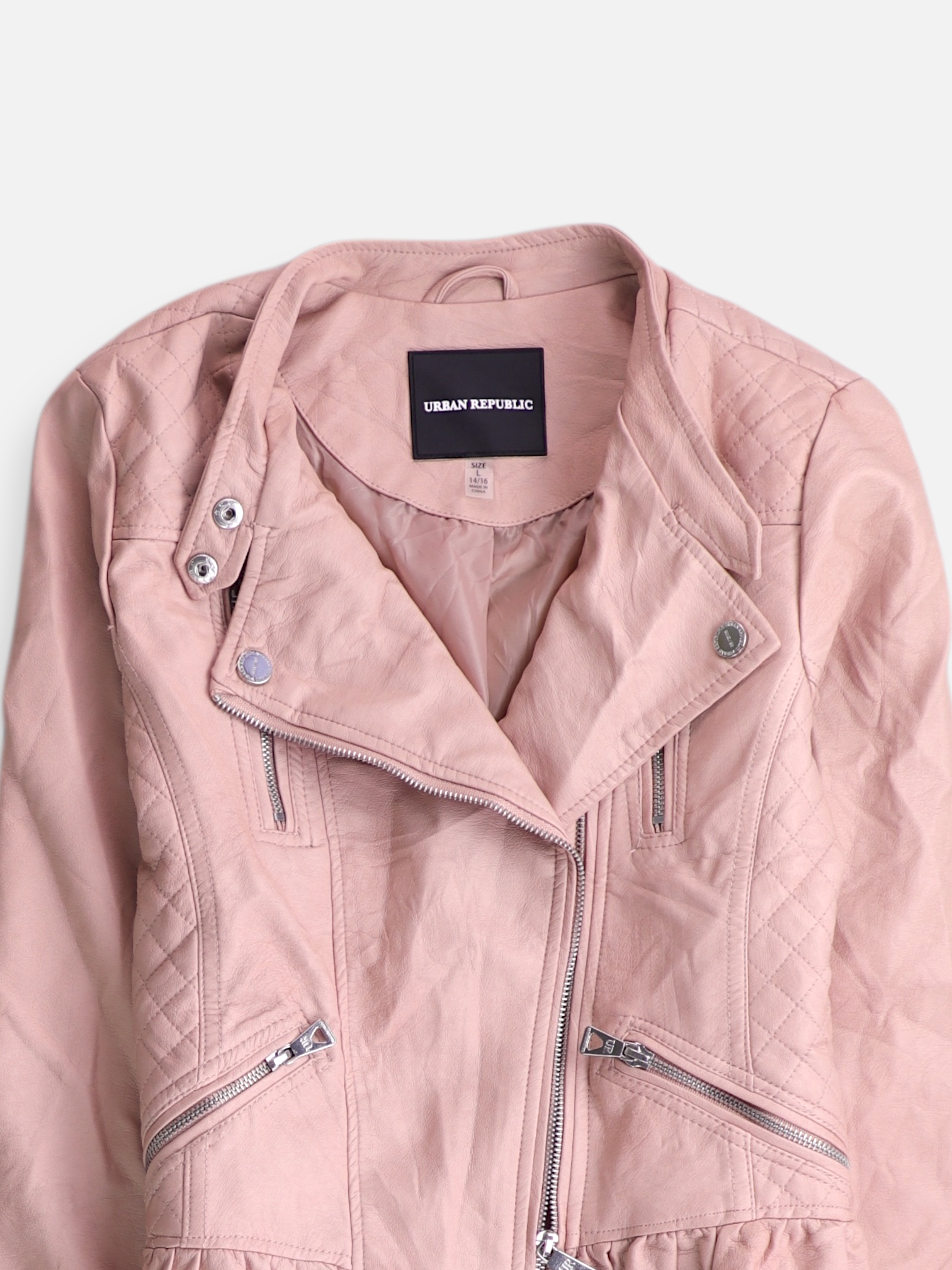 URBAN REPUBLIC Chaqueta Casual Cuero - Niña - Large - 14-16Y (Años)