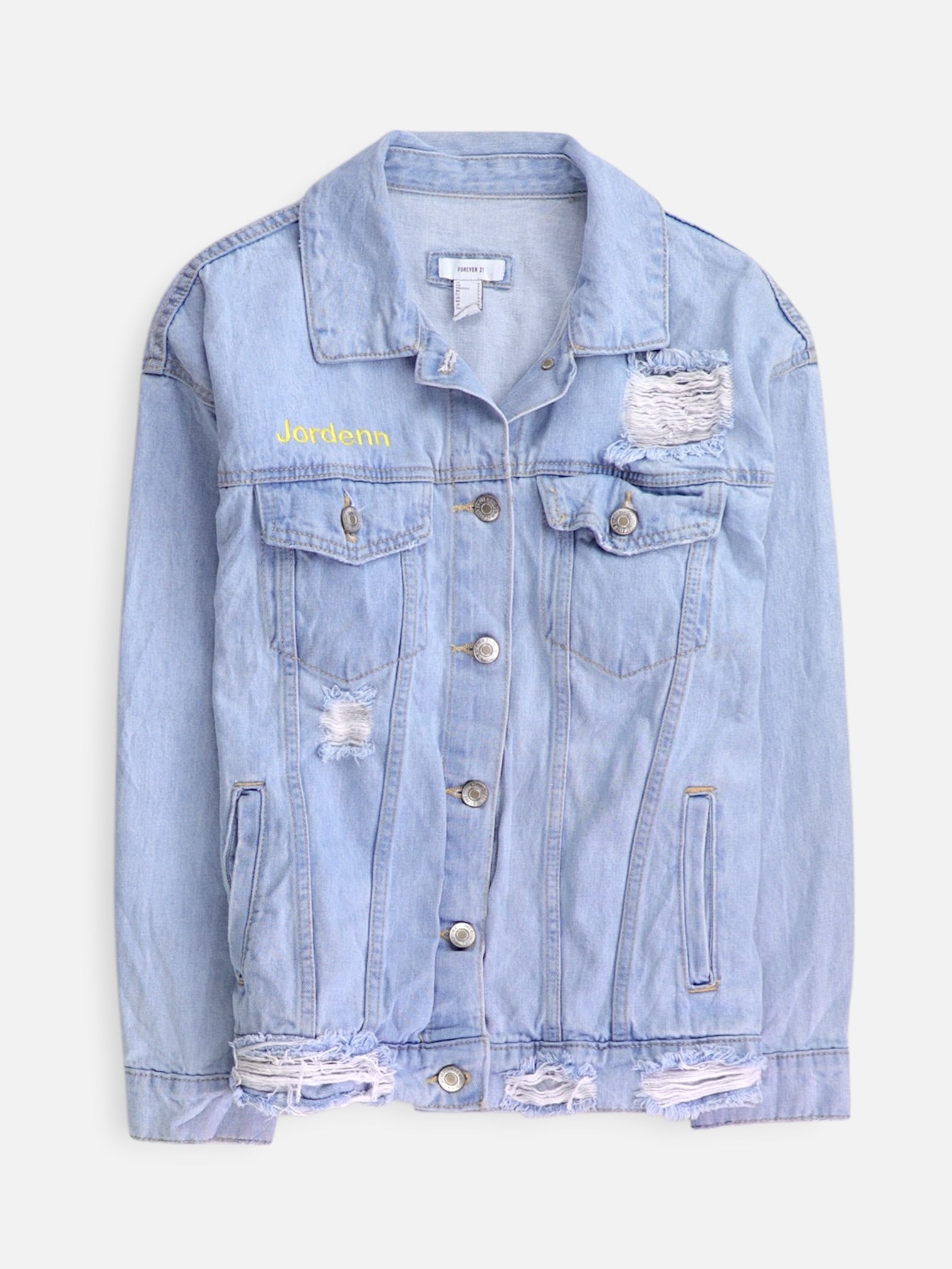 Forever 21 Chaqueta Denim  Basic - Hombre - Small