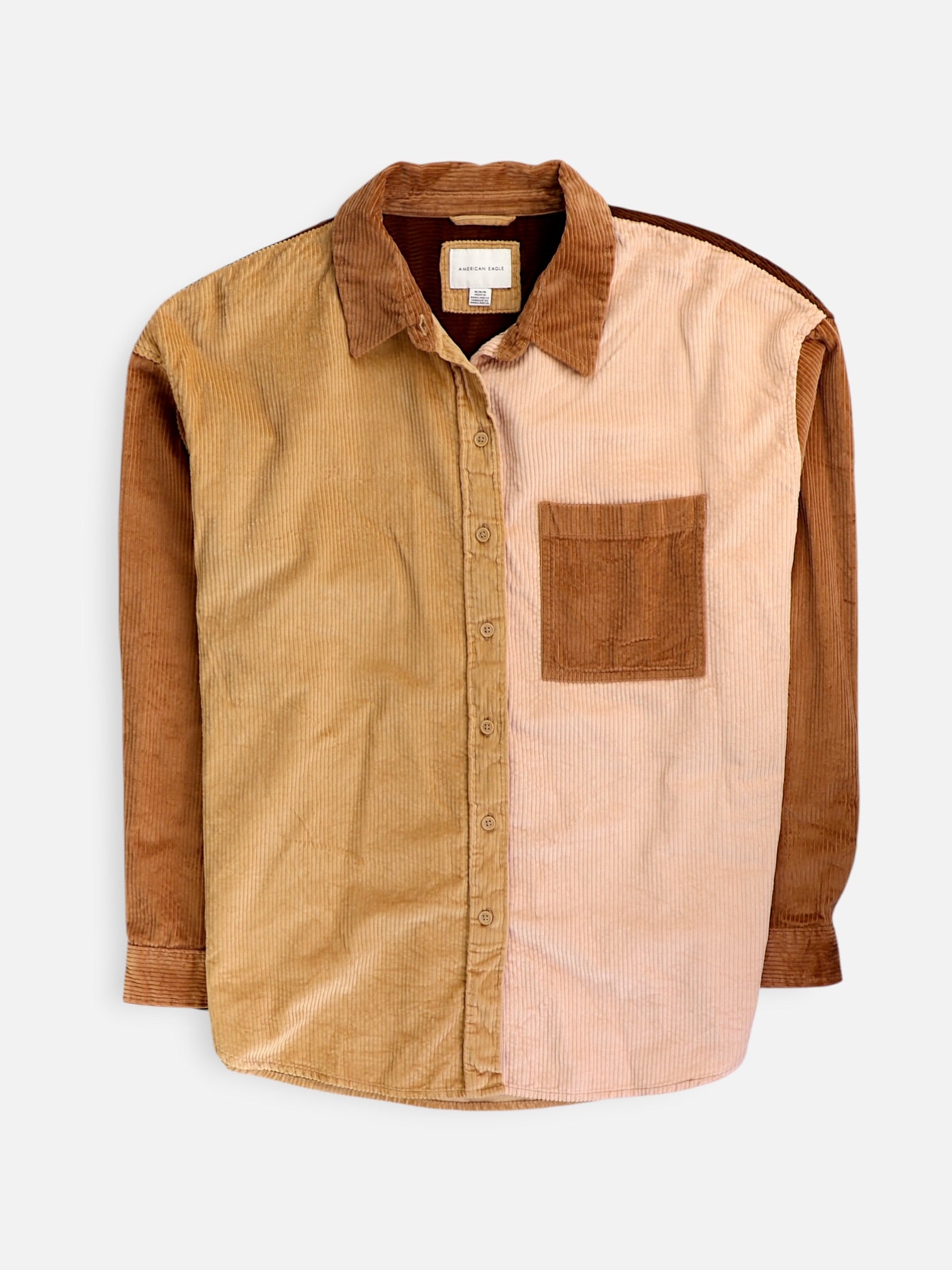 American Eagle Camisa Color Block - Hombre - Medium