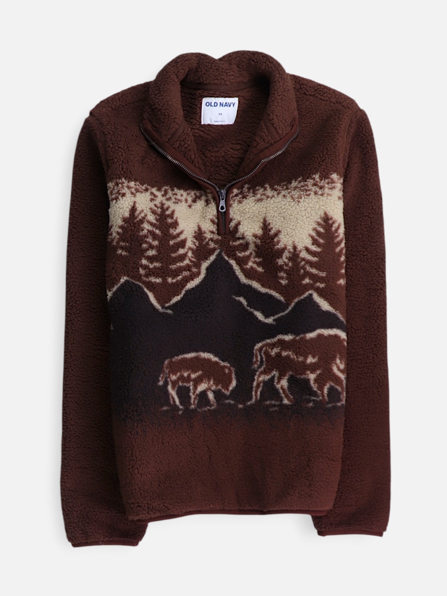Old Navy Sueter Fleece Teddy - Hombre - XS