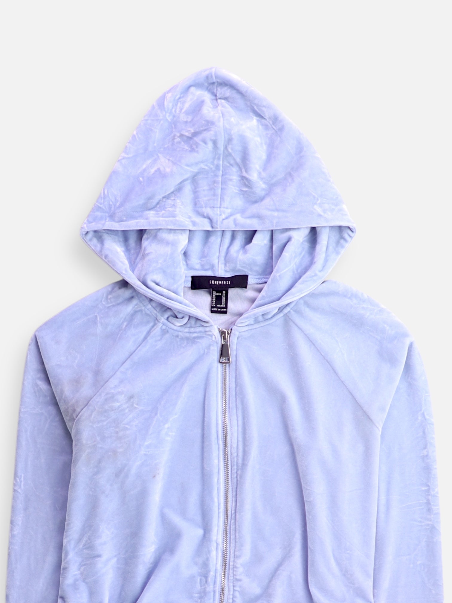 Forever 21 Sudadera Hoodie Crop Top - Mujer - XS