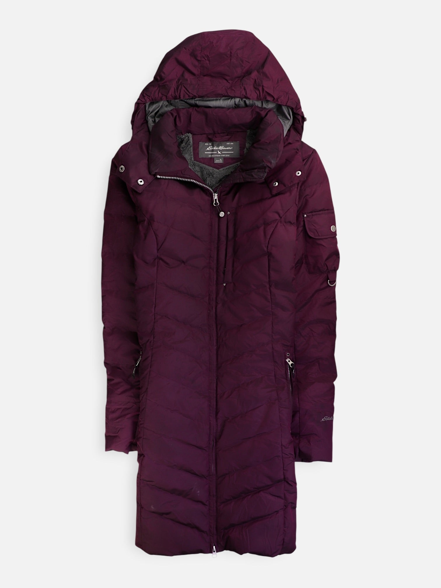 Eddie Bauer Abrigo Impermeable Puffer - Mujer - Large