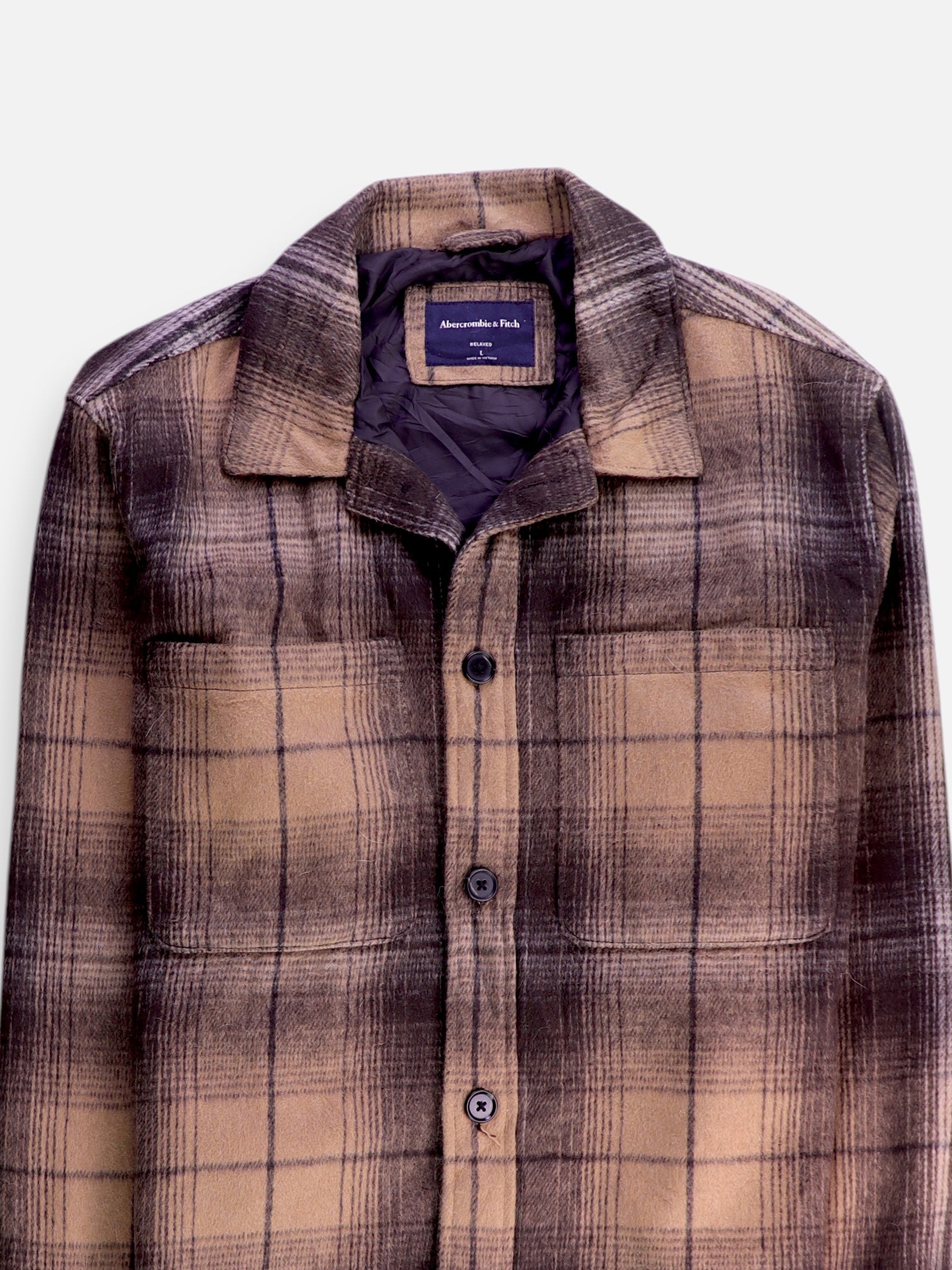 Abercrombie & Fitch Chaqueta Sobrecamisa Fleece - Hombre - Large