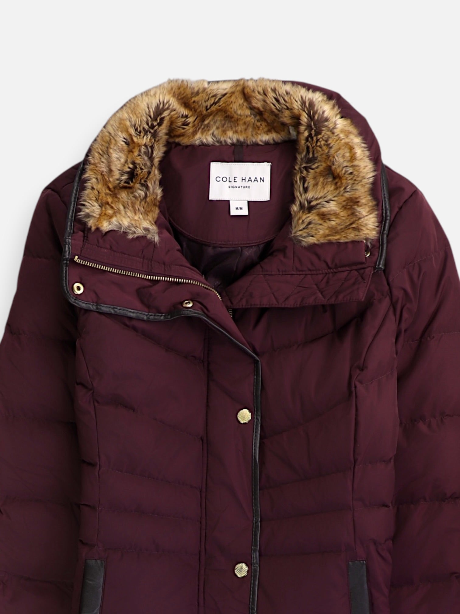 COLE HAAN Abrigo Impermeable Puffer - Mujer - Medium
