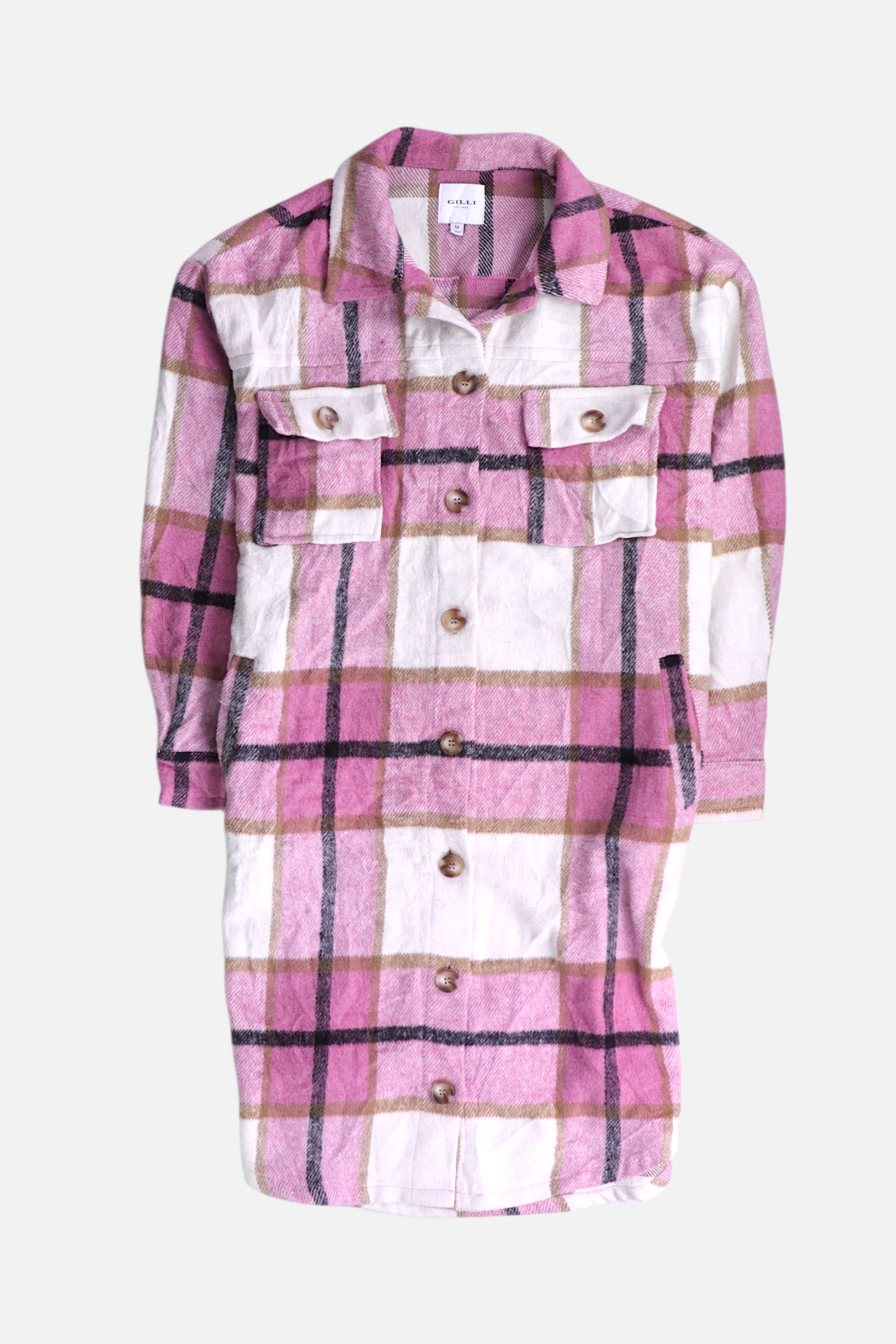 Chaqueta Sobrecamisa Color Block - Mujer - Medium