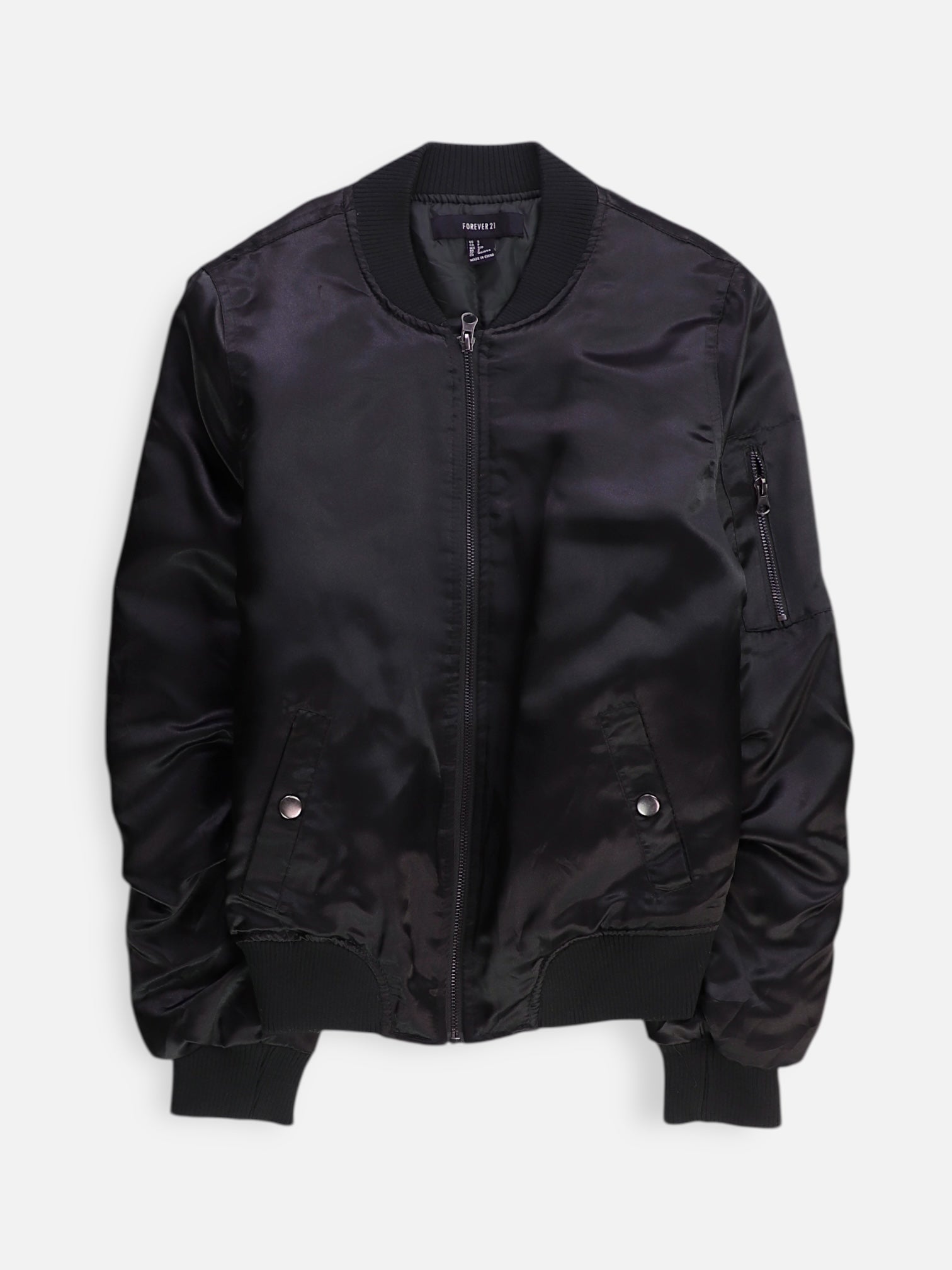 Forever 21 Chaqueta Bomber  Basic - Mujer - Small