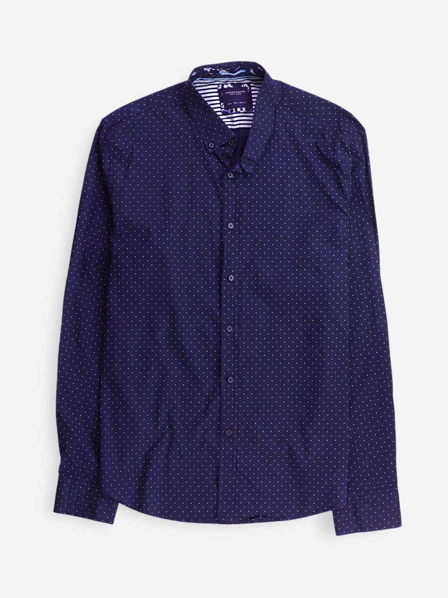 DENIM & FLOWER Camisa Casual - Hombre - Large