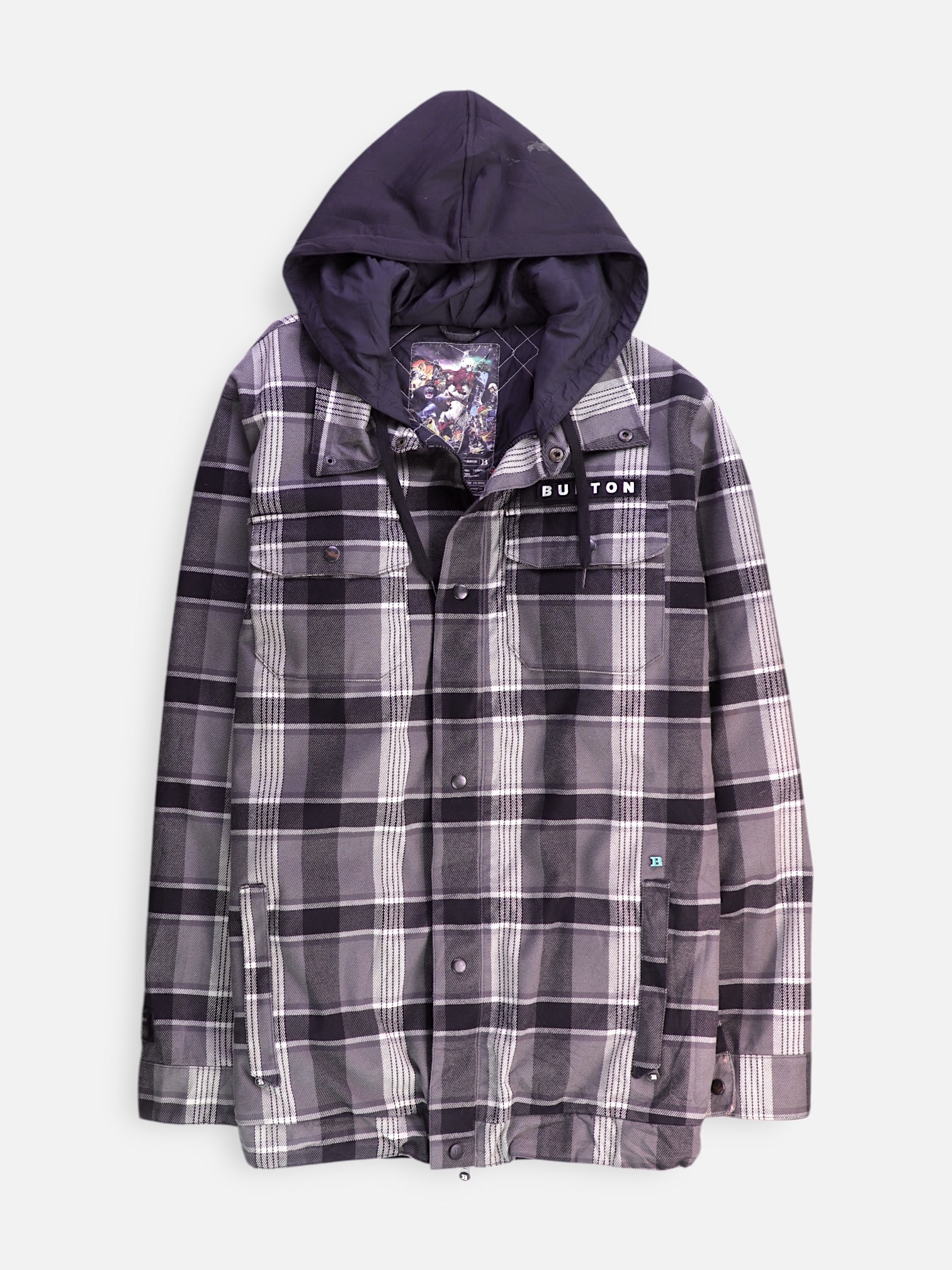 Chaqueta Sobrecamisa Color Block - Hombre - Large
