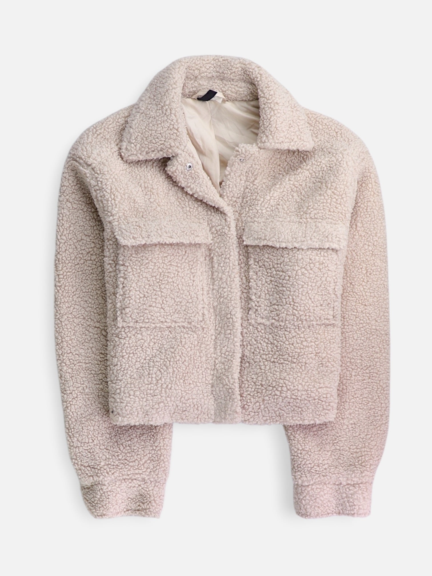 H&M Chaqueta Casual Teddy - Mujer - Small