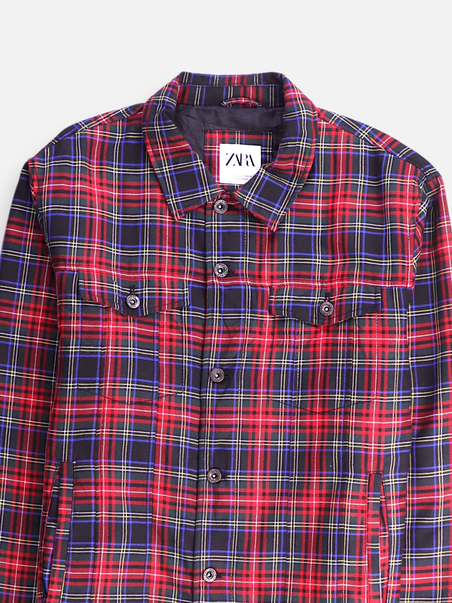 ZARA Chaqueta Casual Plaid Types - Hombre - XL