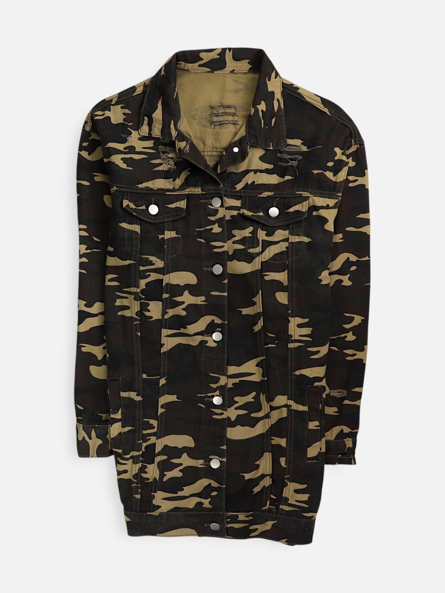 SHEIN Chaqueta Denim  Militar - Mujer - Medium