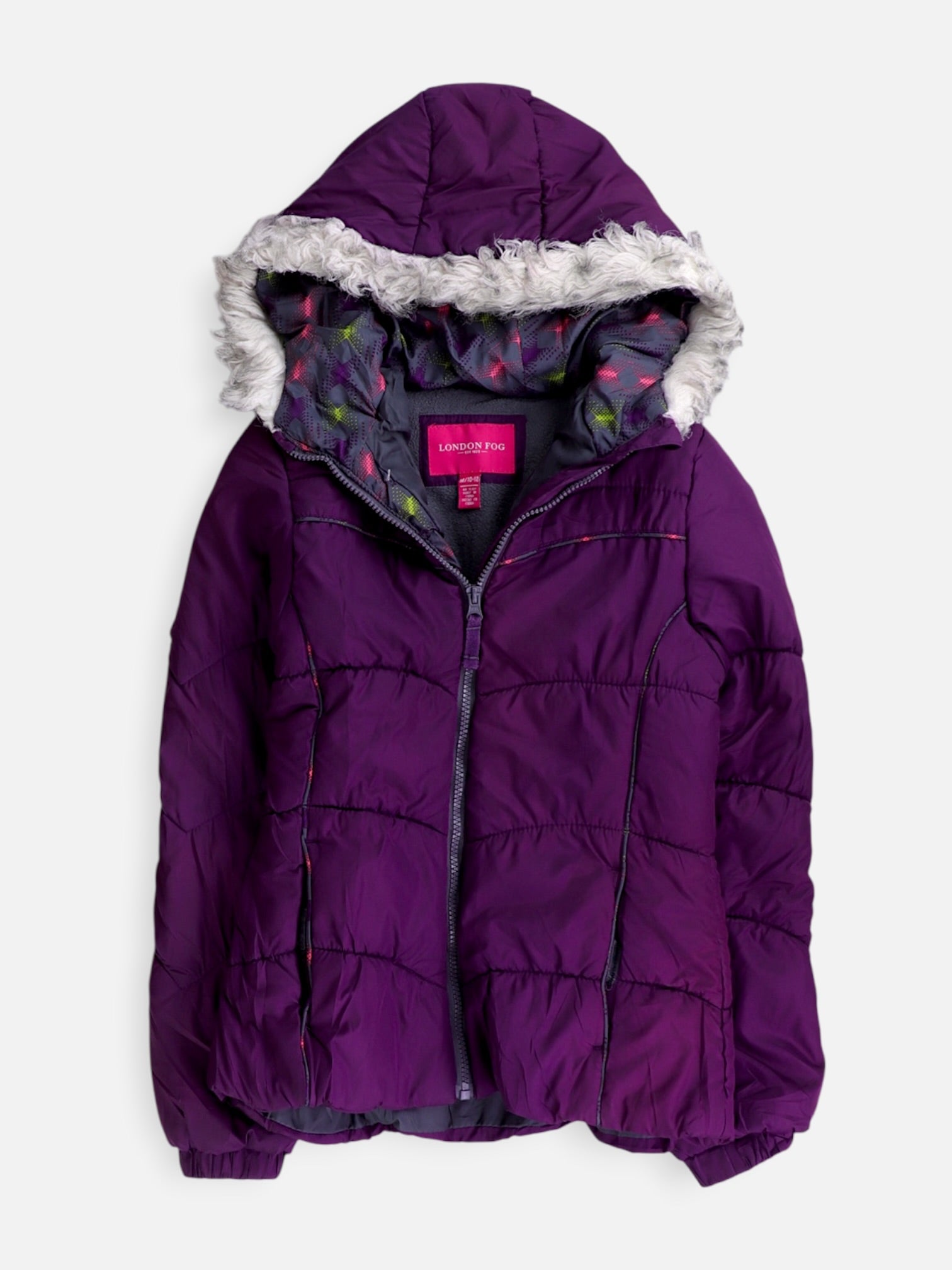 LONDON FOG Chaqueta Puffer Impermeable - Niña - Medium - 10-12Y (Años)