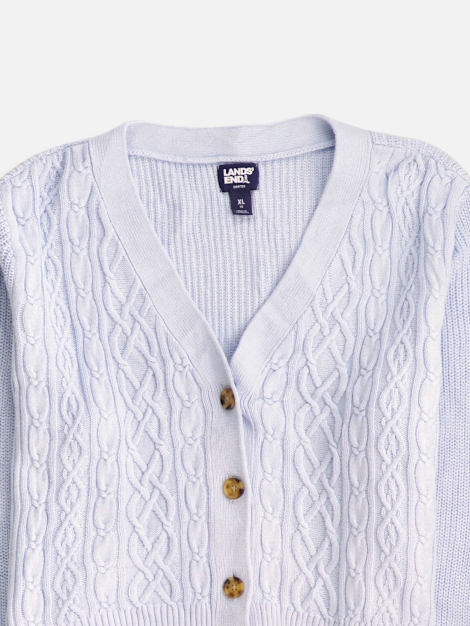 LANDS END Sueter Cardigan Casual - Mujer - XL