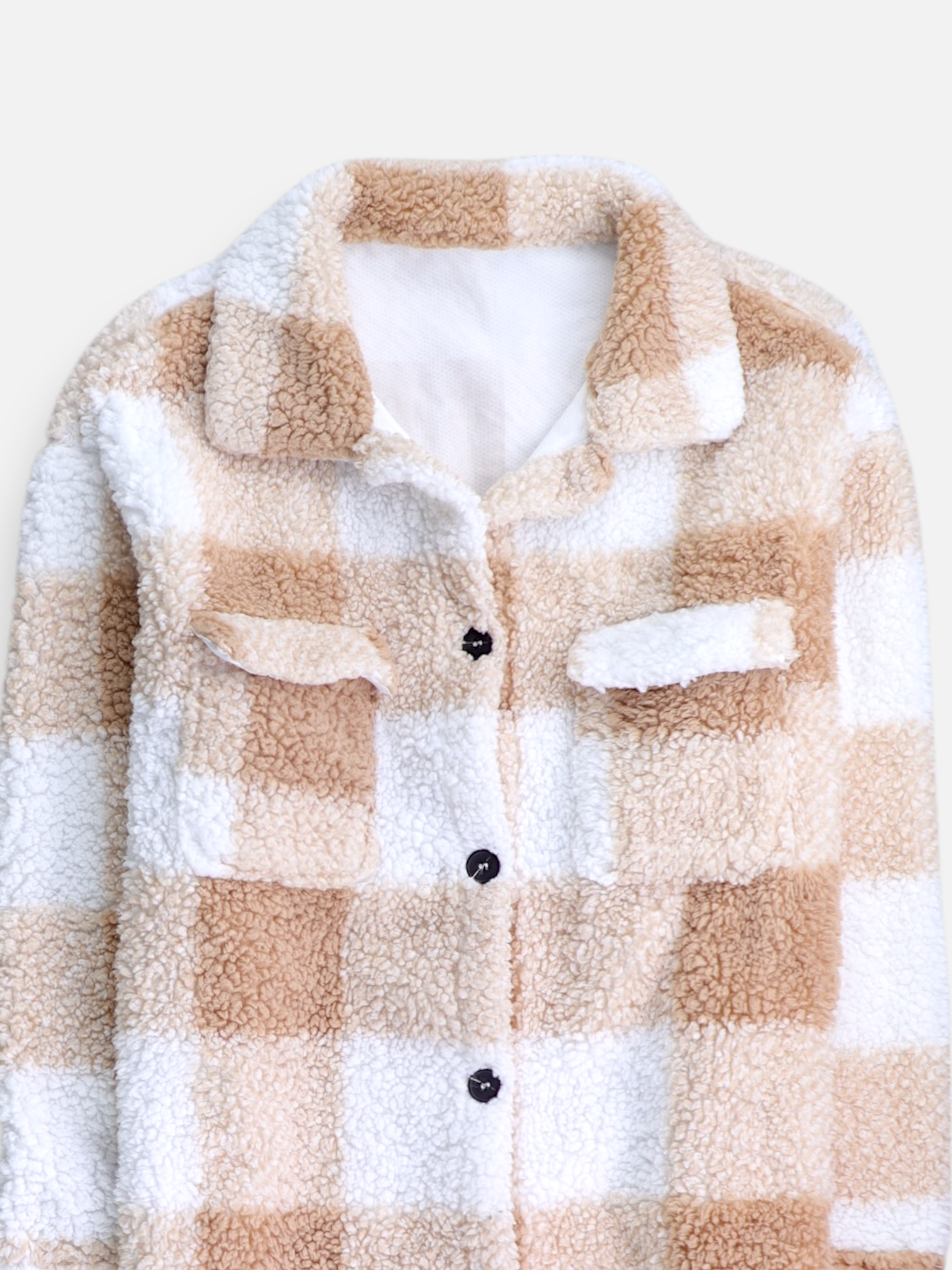 Chaqueta Sobrecamisa Color Block - Mujer - Large