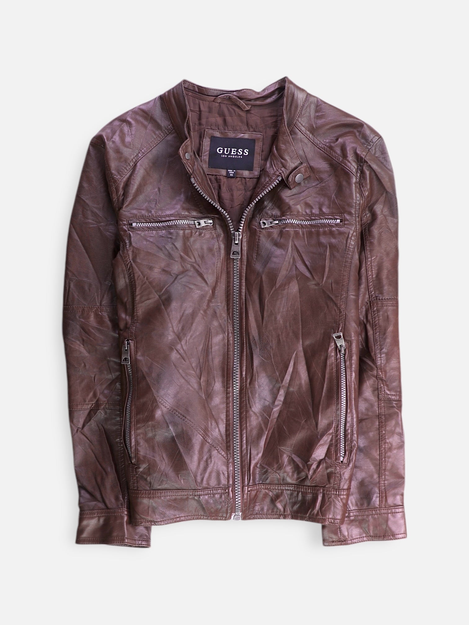 Guess Chaqueta Casual Cuero - Hombre - XS